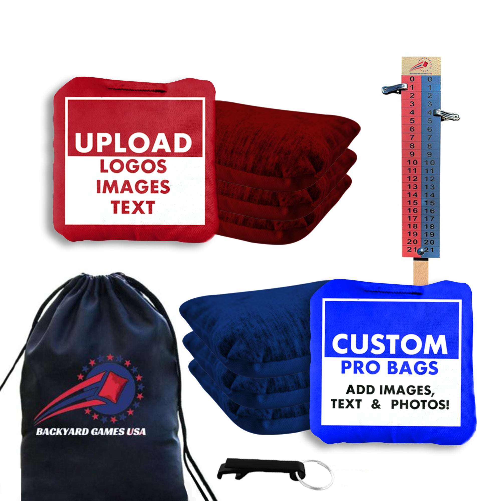 Personalized Cornhole Bags (See Design Process in Description Below)- Set of 8