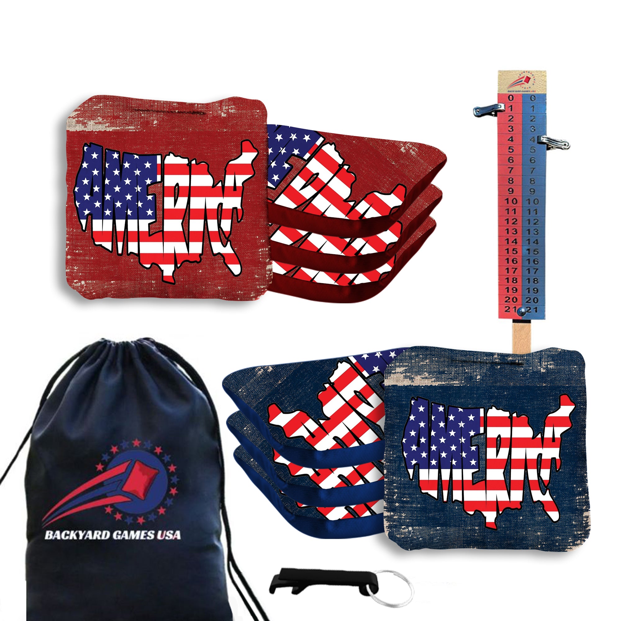 USA Map Cornhole Bags - Set of 8