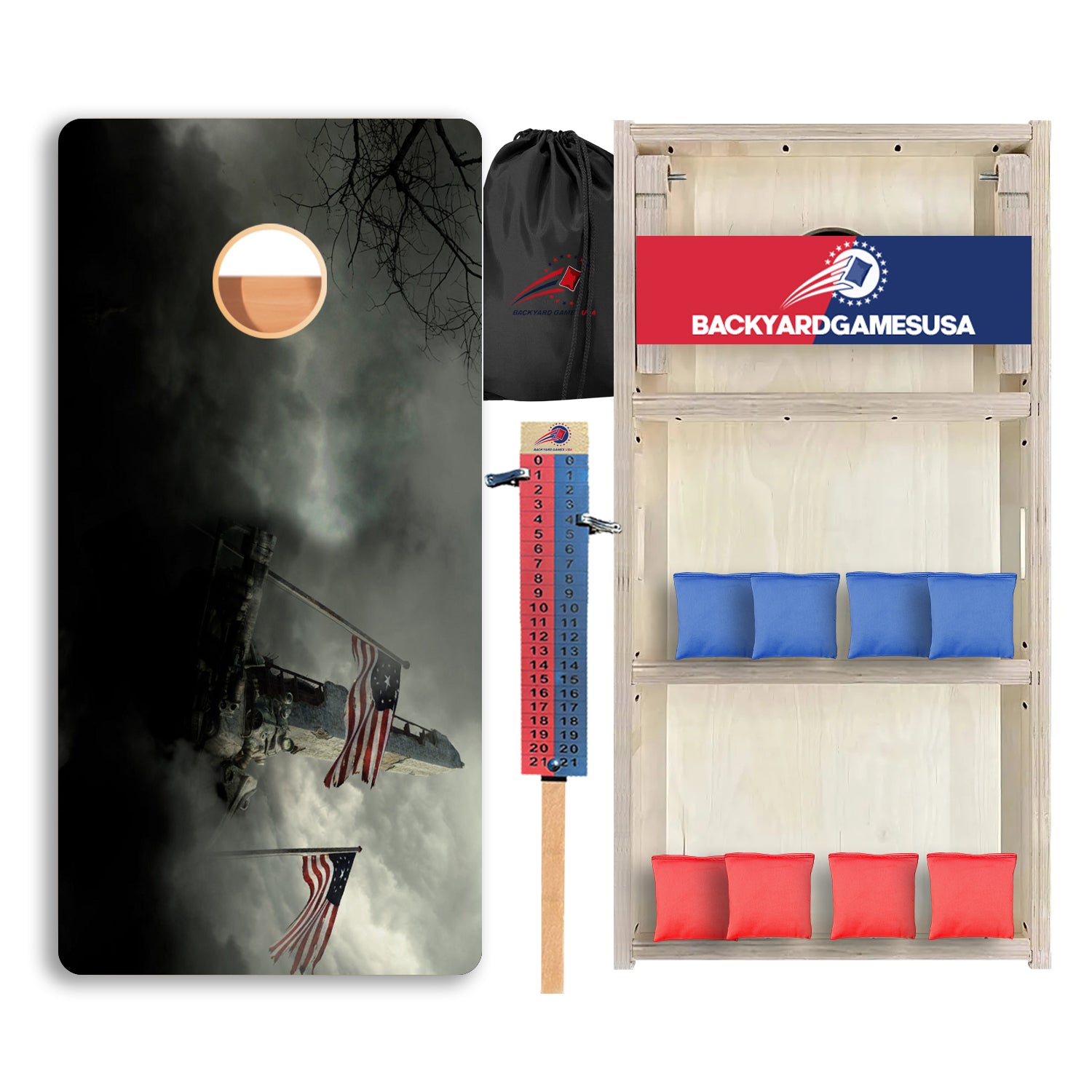Rock Structure Flag Professional Cornhole Boards