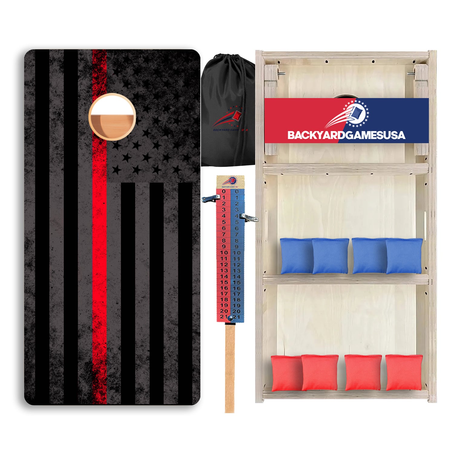Rustic Red Line Professional Cornhole Boards