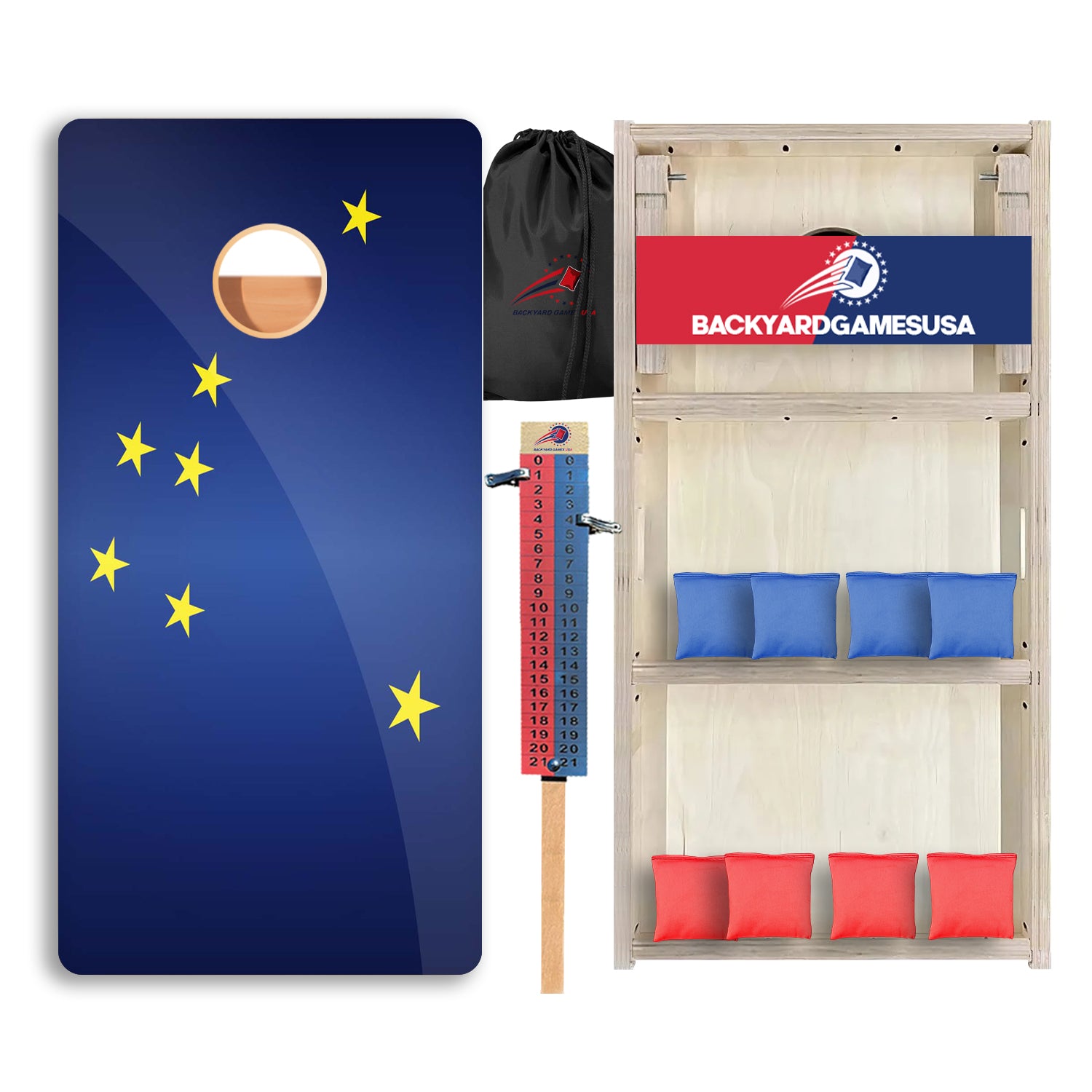 Alaska Flag Professional Cornhole Boards