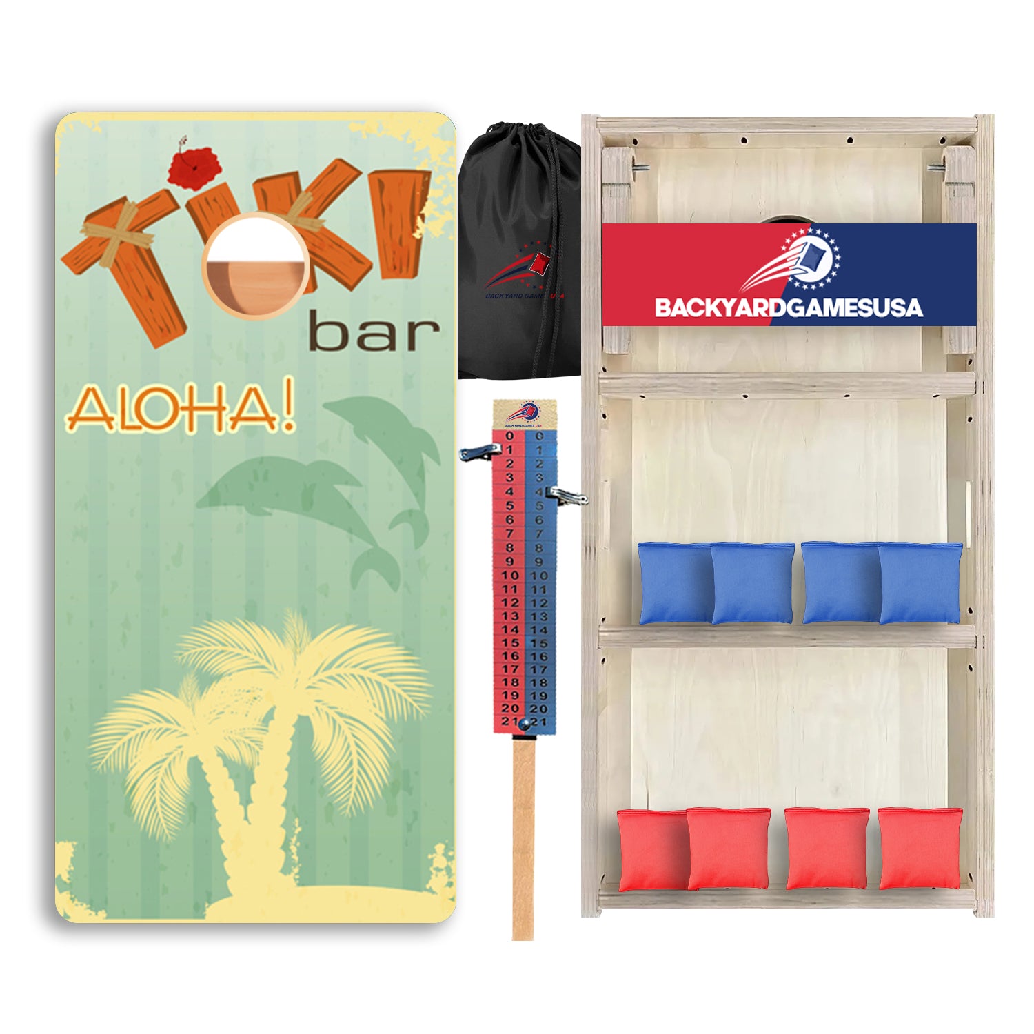 Green Tiki Professional Cornhole Boards