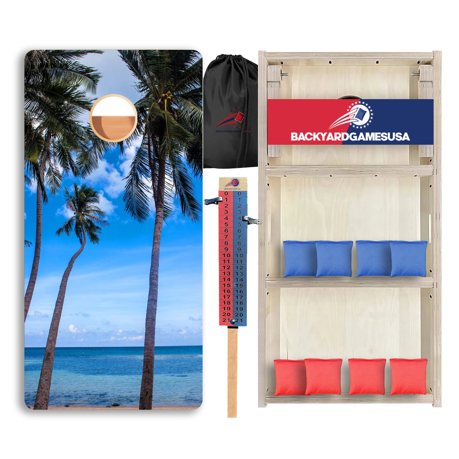 Palm Trees Ocean Professional Cornhole Boards