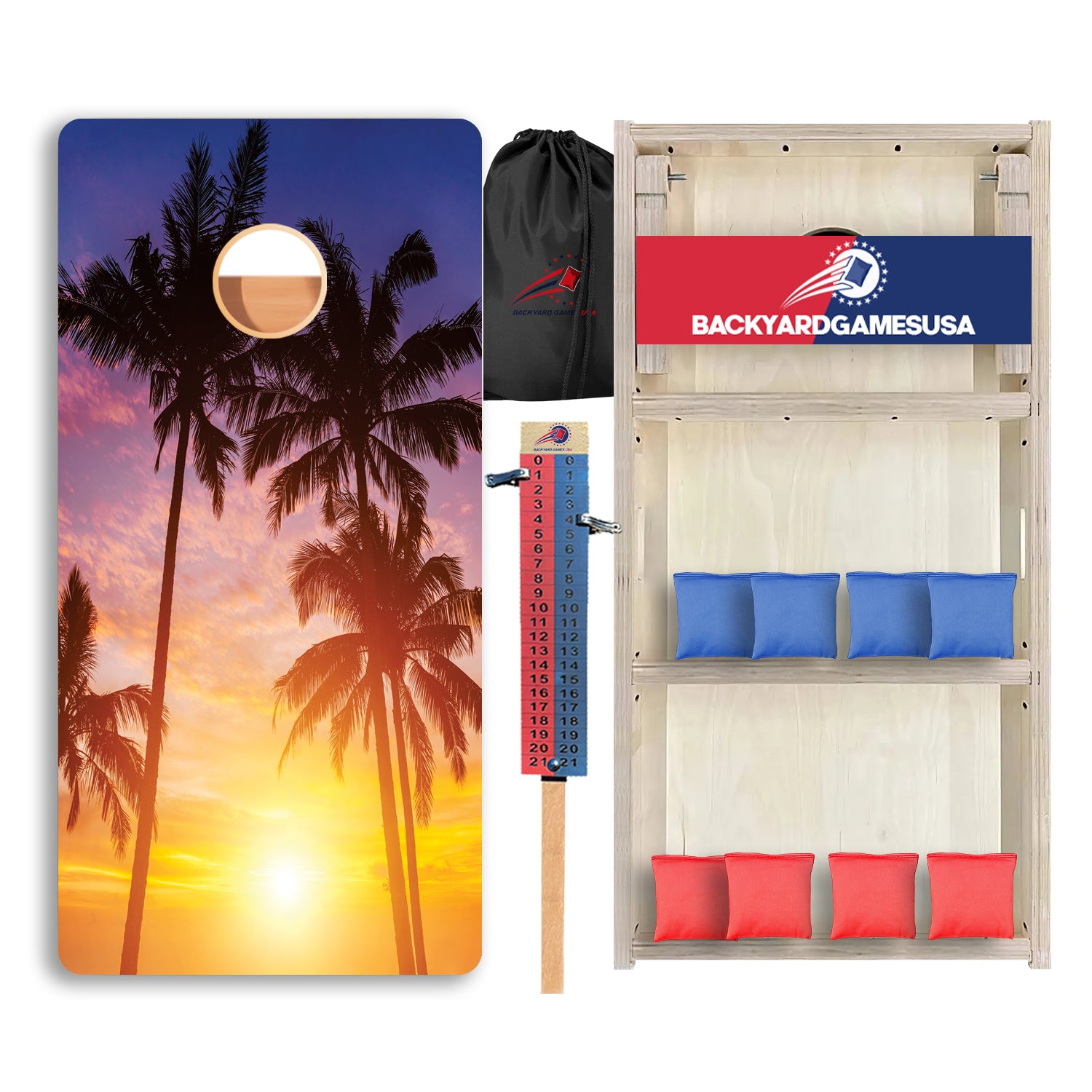 Palm Trees Ocean Professional Cornhole Boards