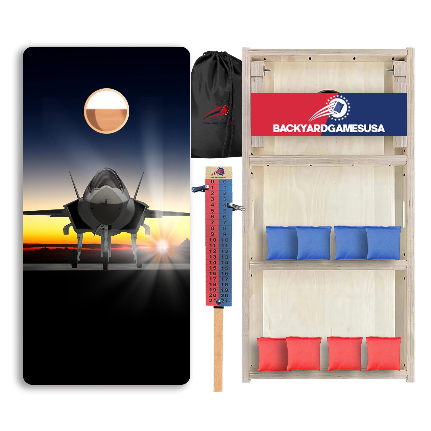 Cartoon Jet Professional Cornhole Boards