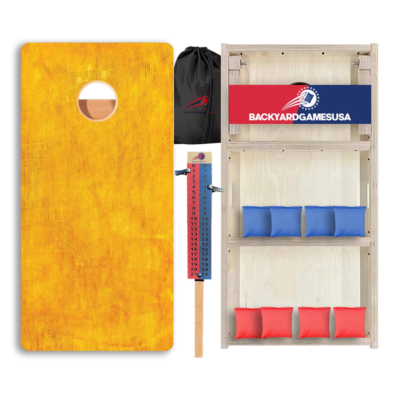 Gold Wood Grain Professional Cornhole Boards