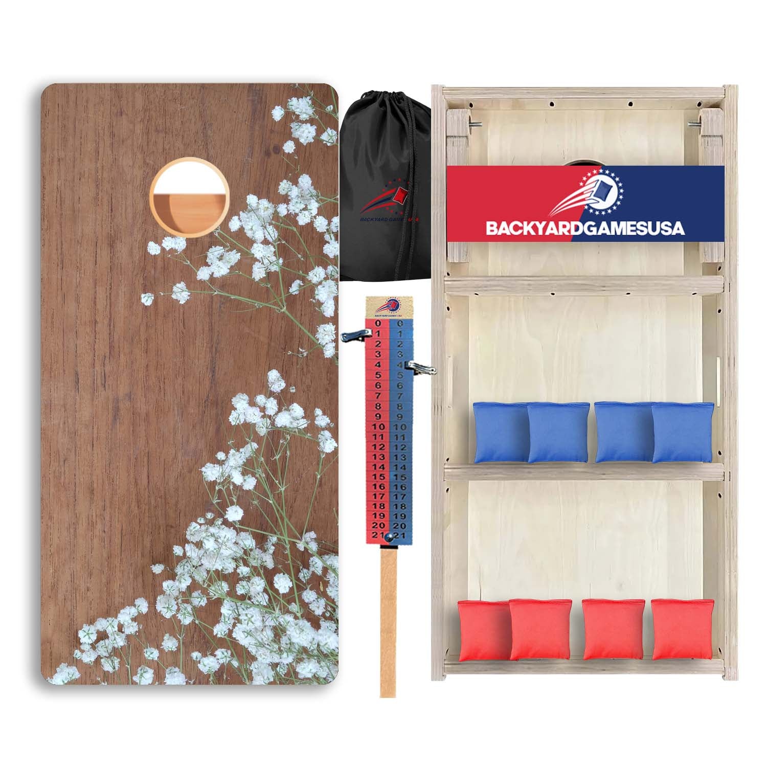 Flowered Grain Professional Cornhole Boards