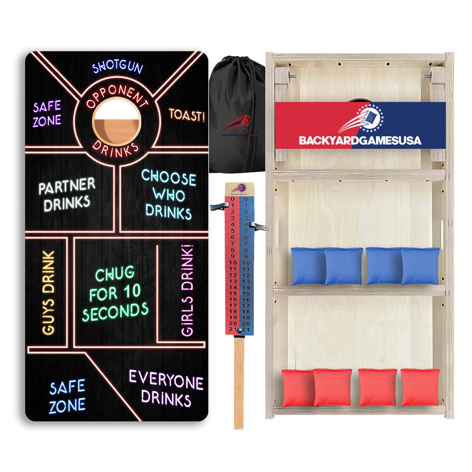 Wood Neon Drink Professional Cornhole Boards