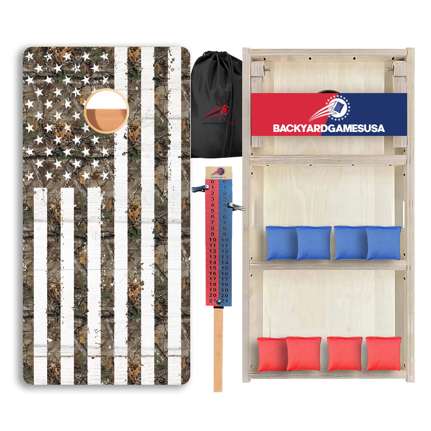 Camo Flag Professional Cornhole Boards