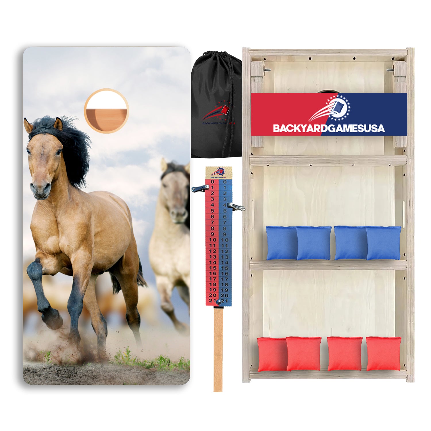 Horses Running Professional Cornhole Boards