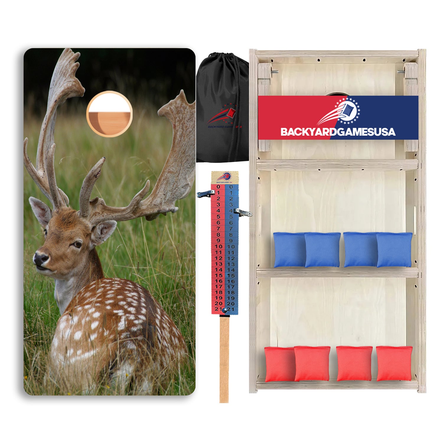 White Spot Deer Professional Cornhole Boards