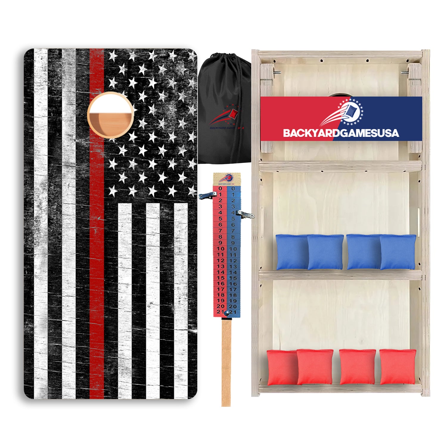 Rustic Red Line Professional Cornhole Boards