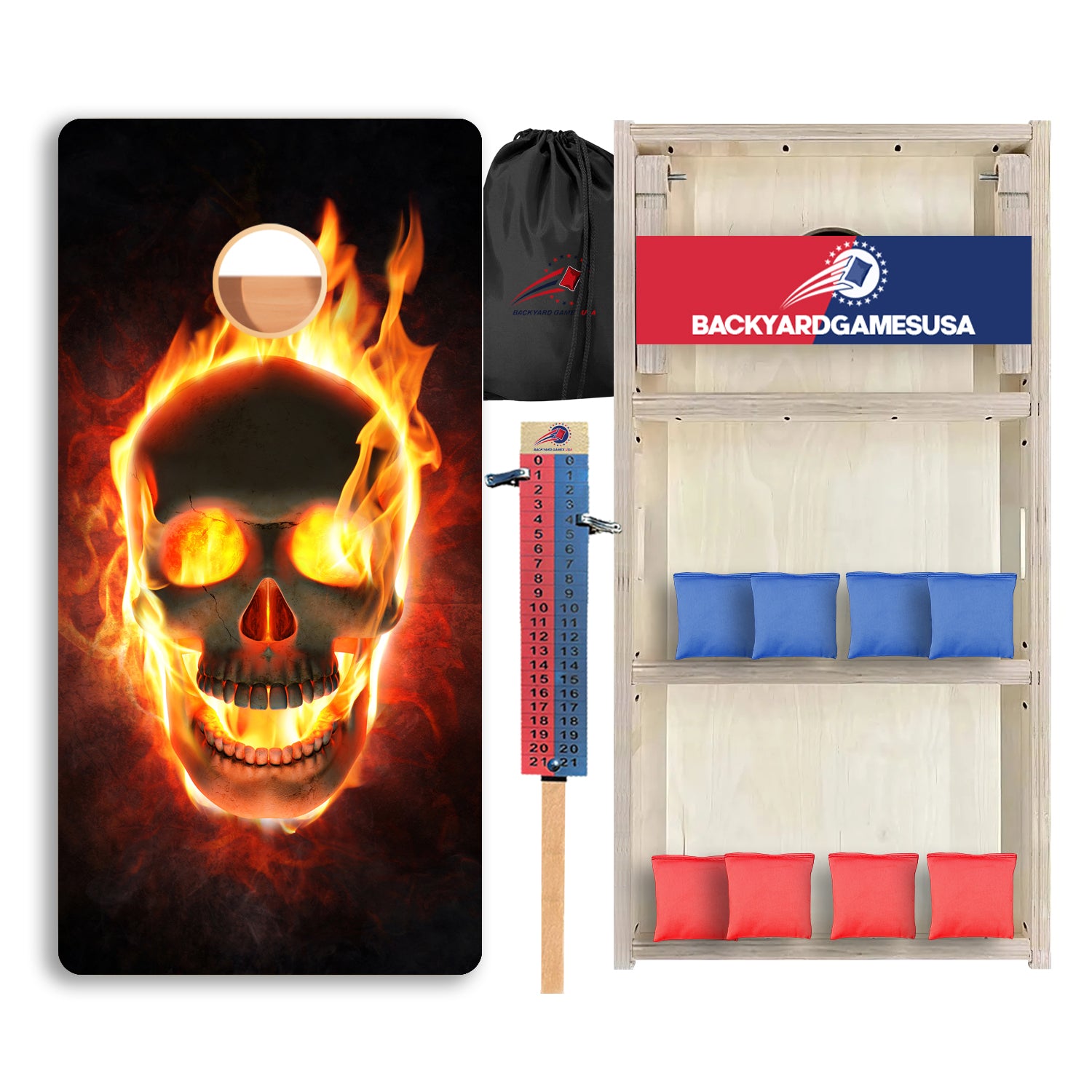 Glowing Skull Professional Cornhole Boards