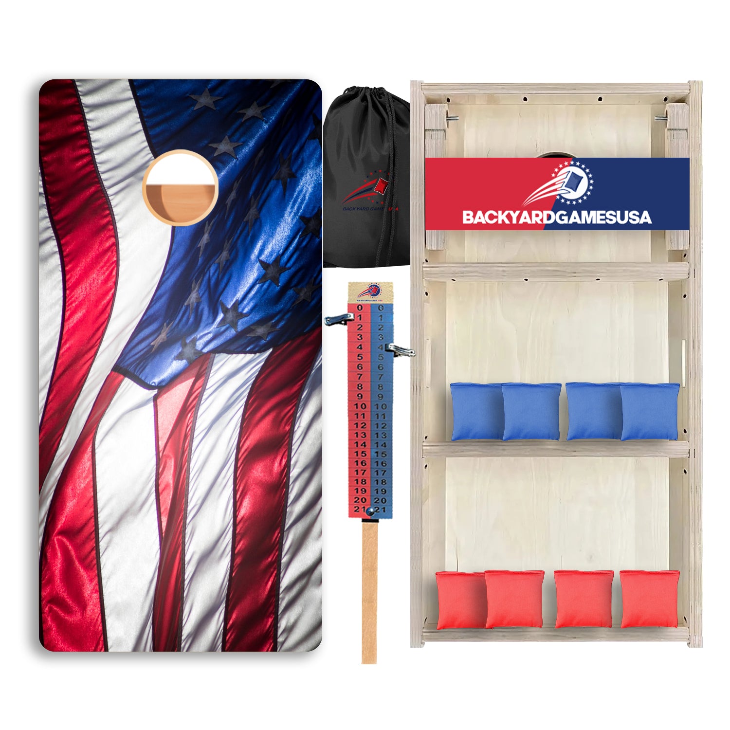 Waving Flag Professional Cornhole Boards