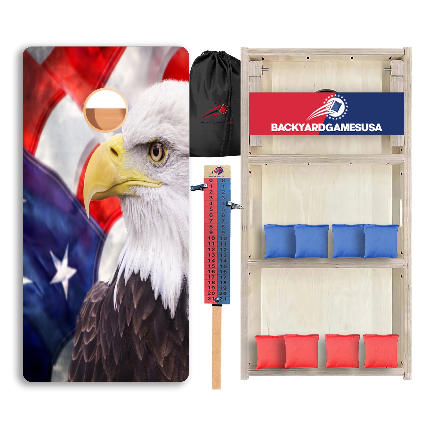 Right Bald Eagle Professional Cornhole Boards