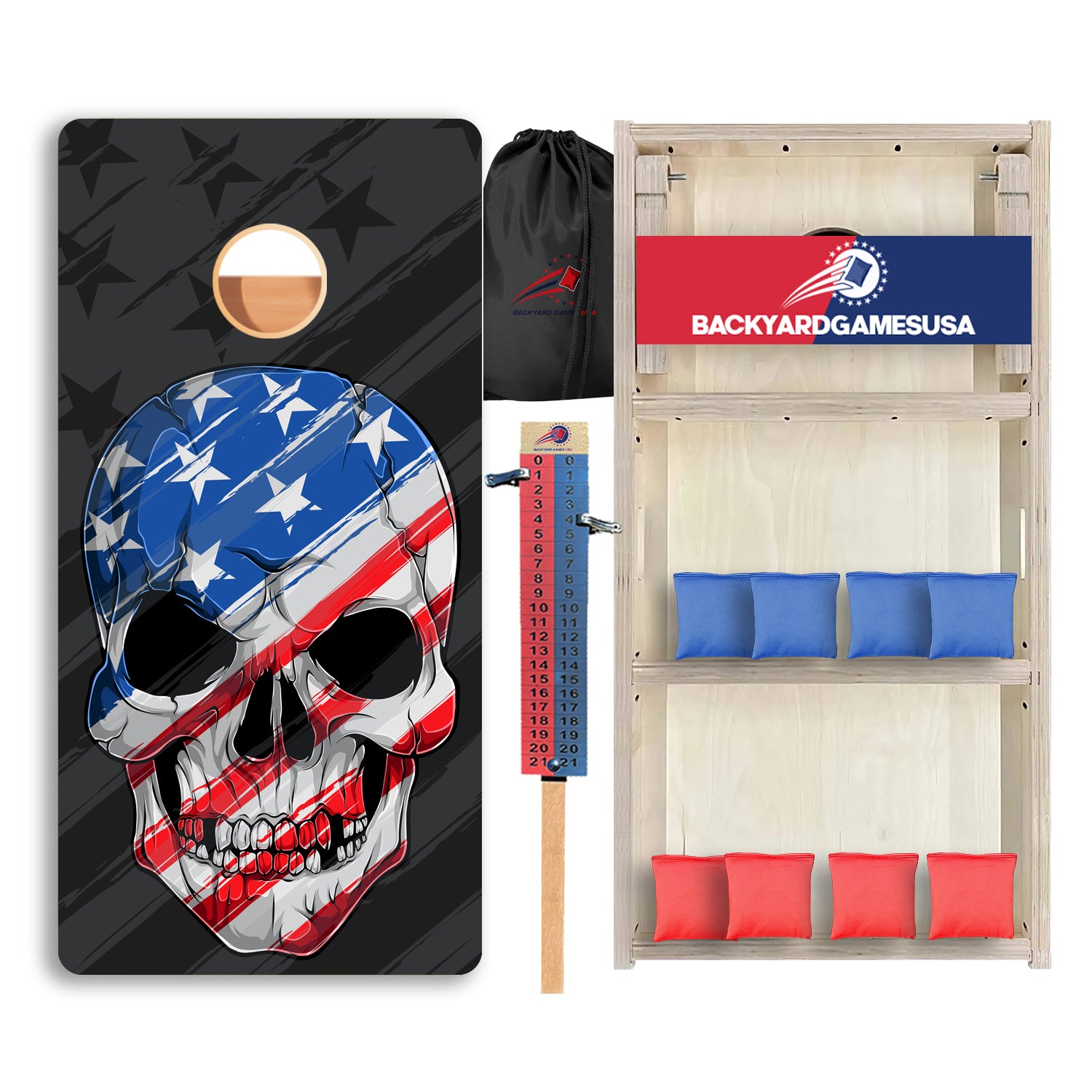 America Skull Flag Professional Cornhole Boards