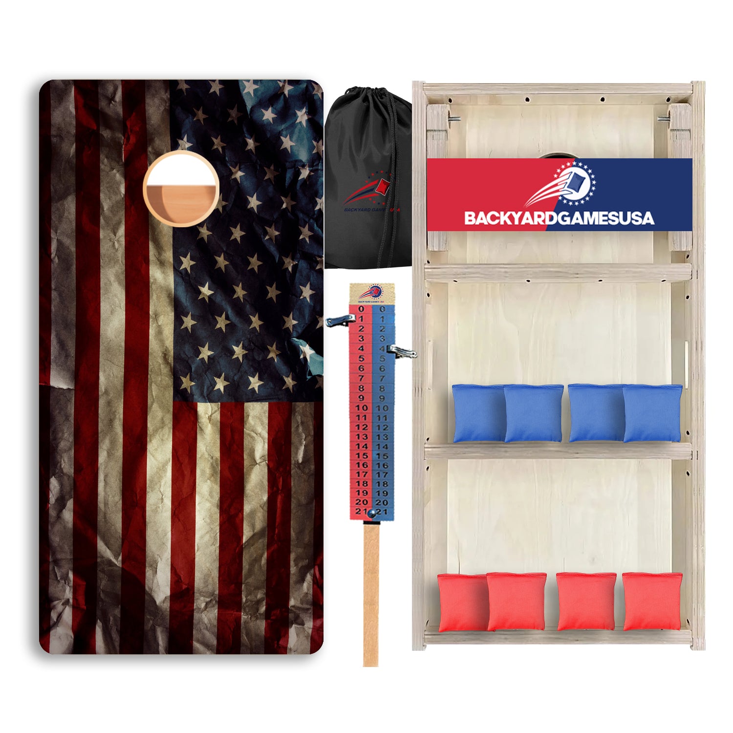 Crinkled Flag Professional Cornhole Boards