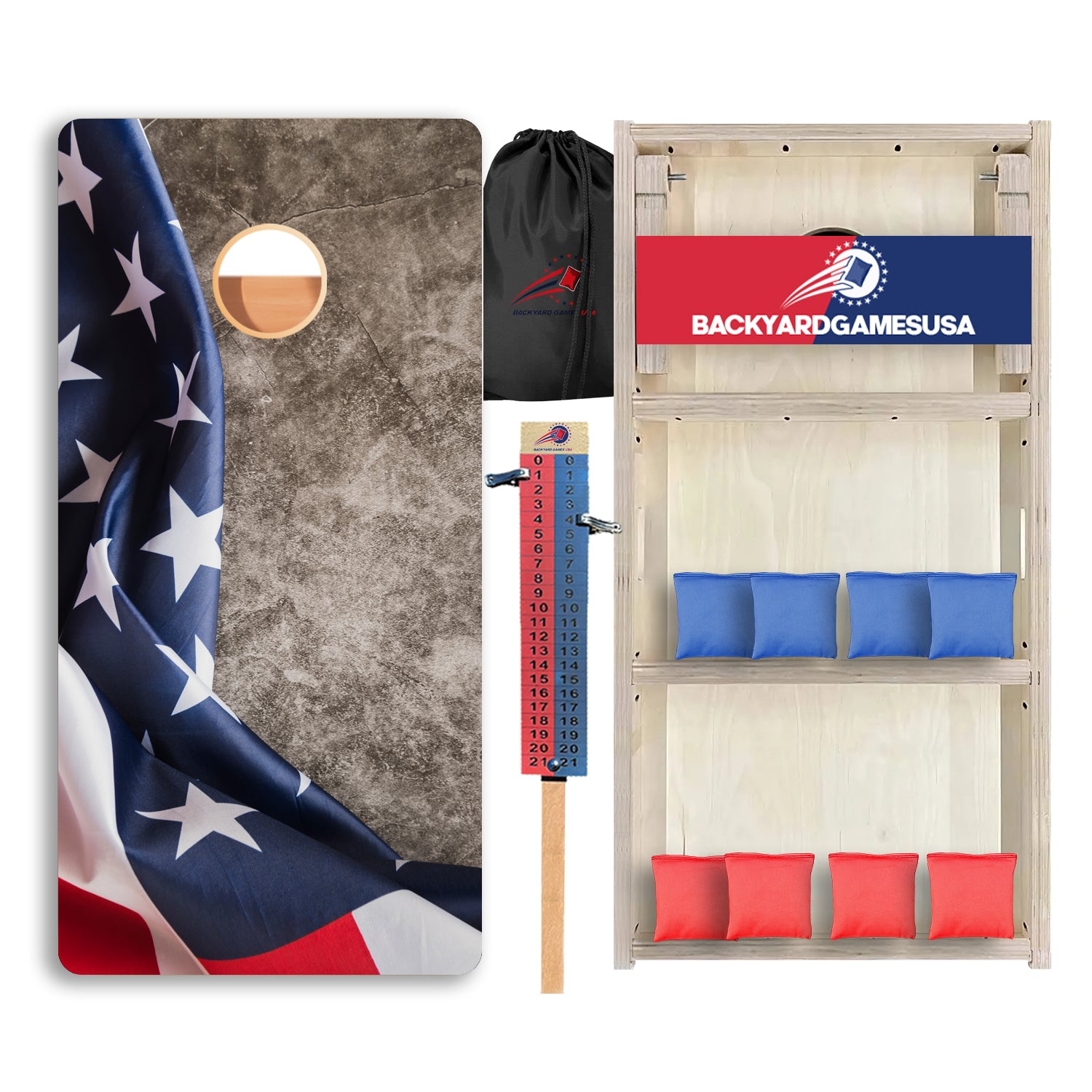 Brick with Flag Professional Cornhole Boards