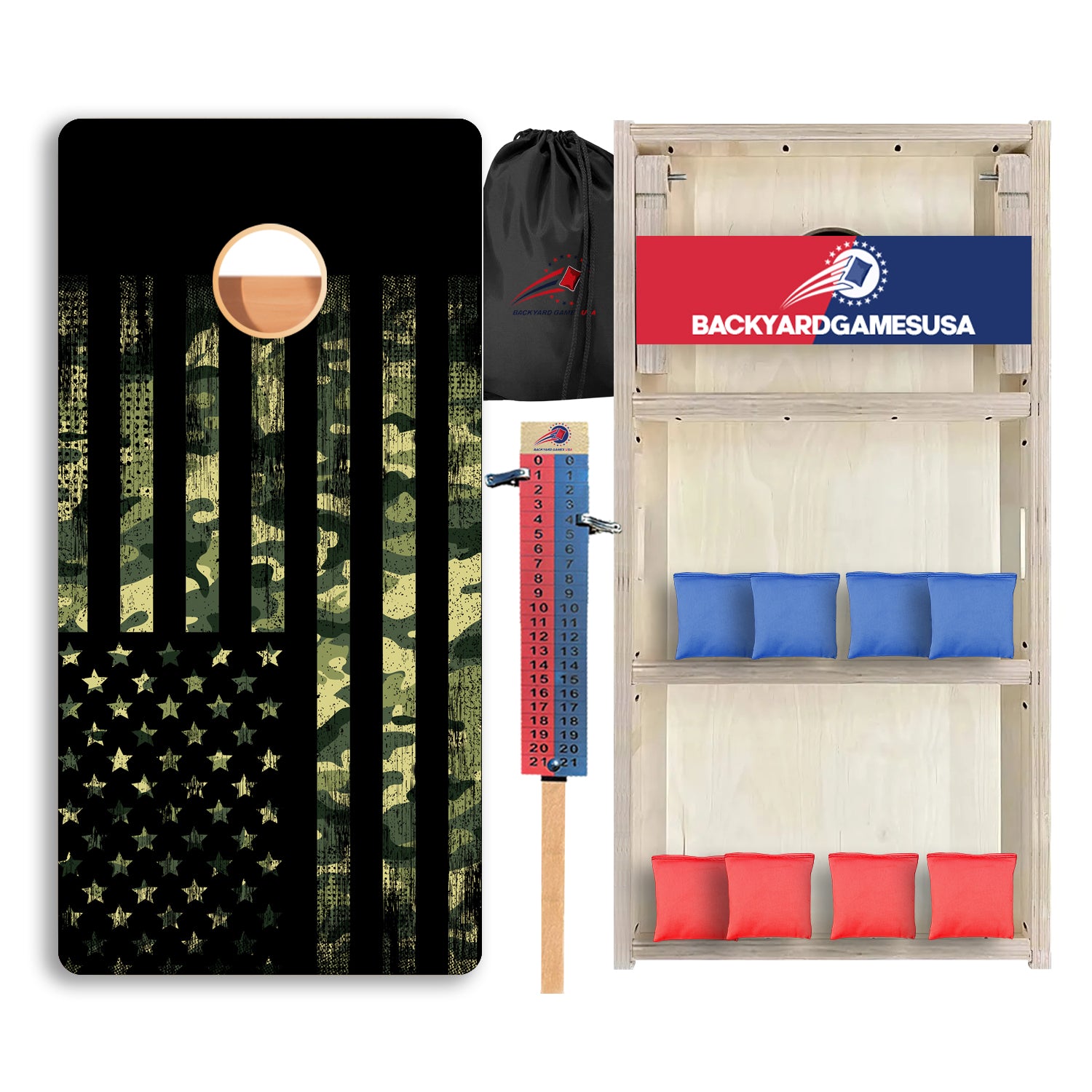 Camo Flag Professional Cornhole Boards
