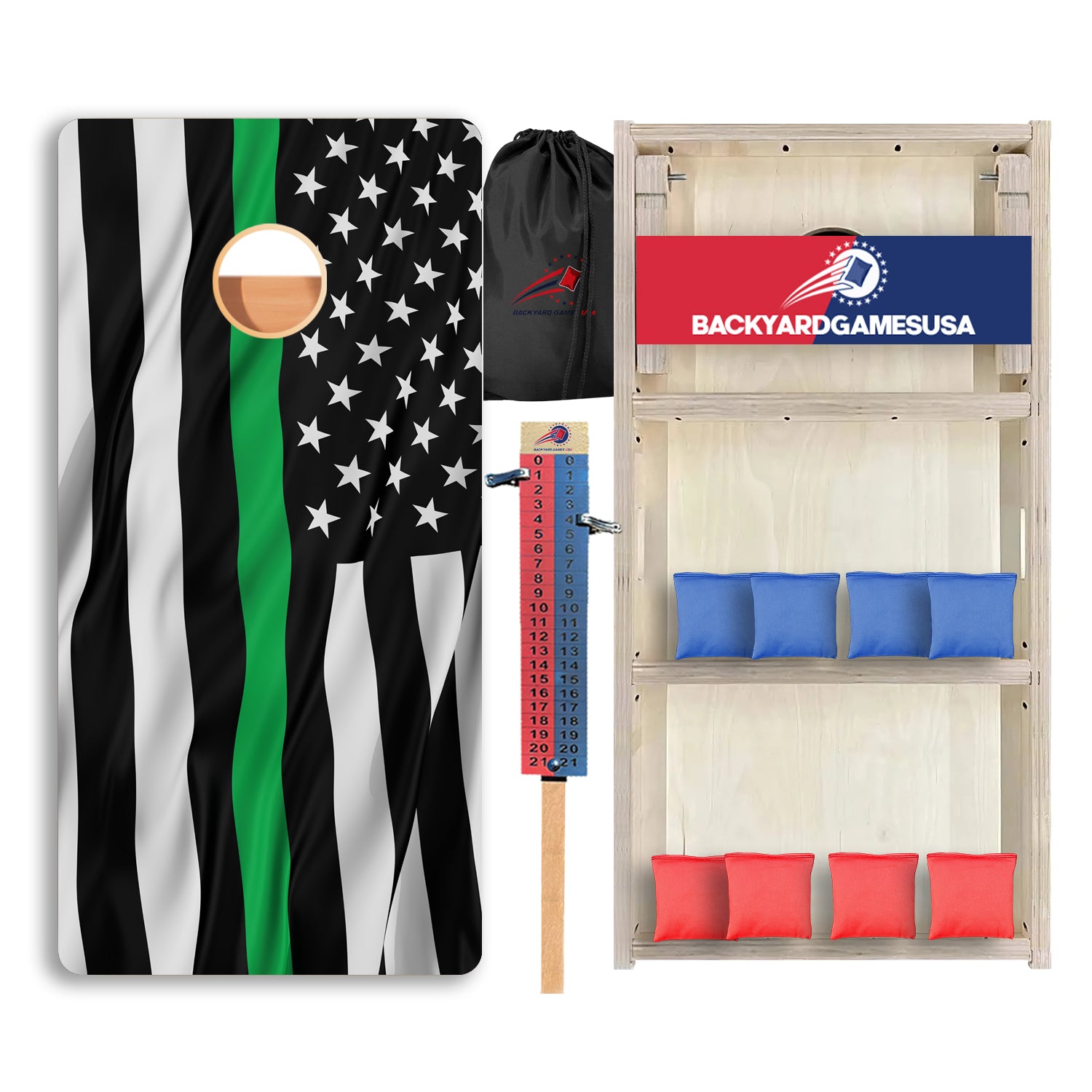 Green Lines Flag Professional Cornhole Boards