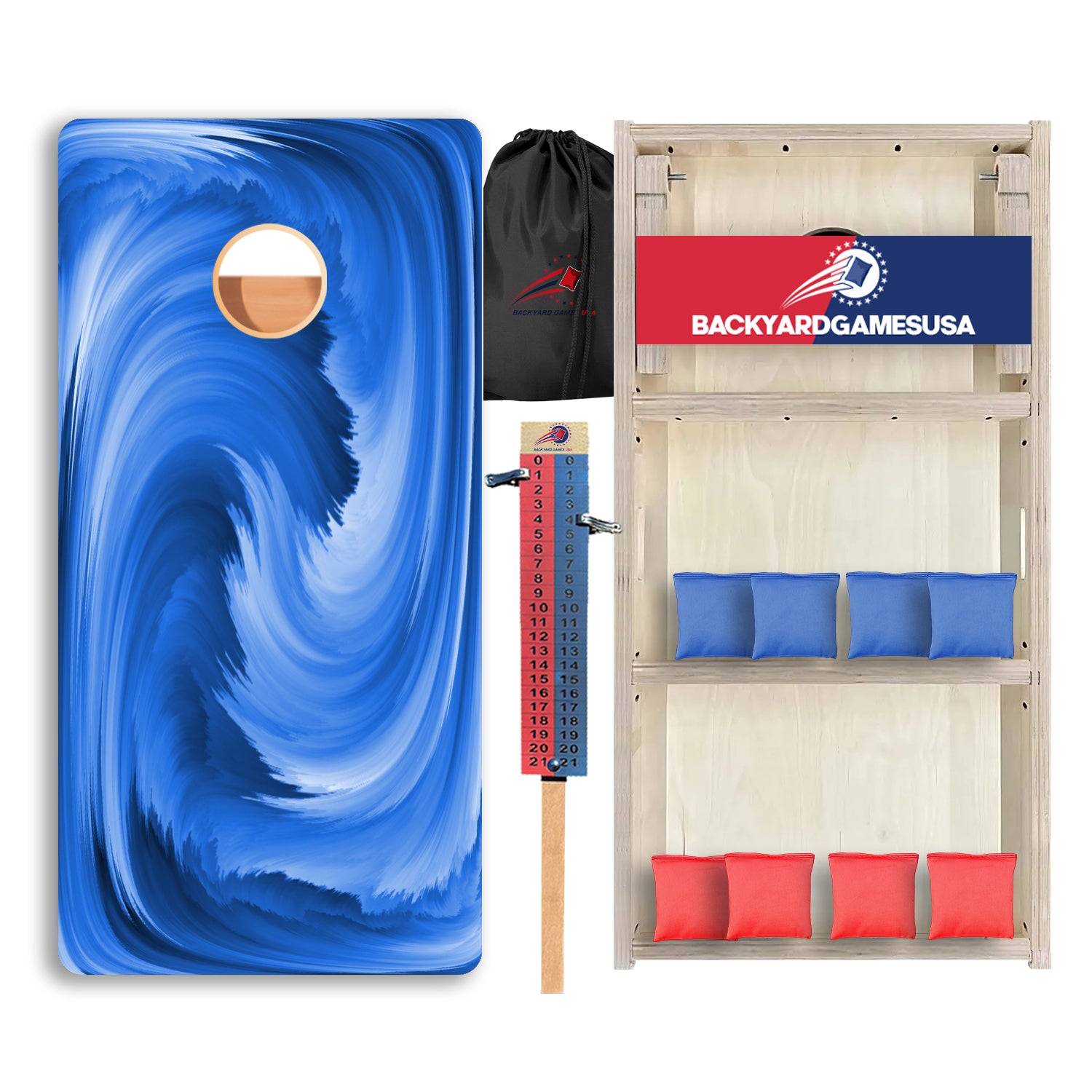 Blue Swirl Professional Cornhole Boards