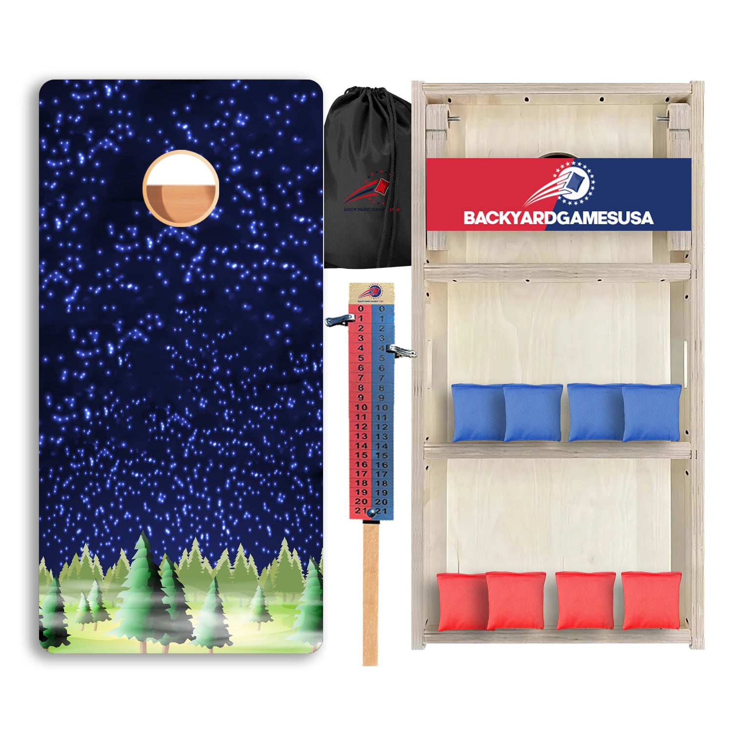 Stary Forest Cartoon Professional Cornhole Boards