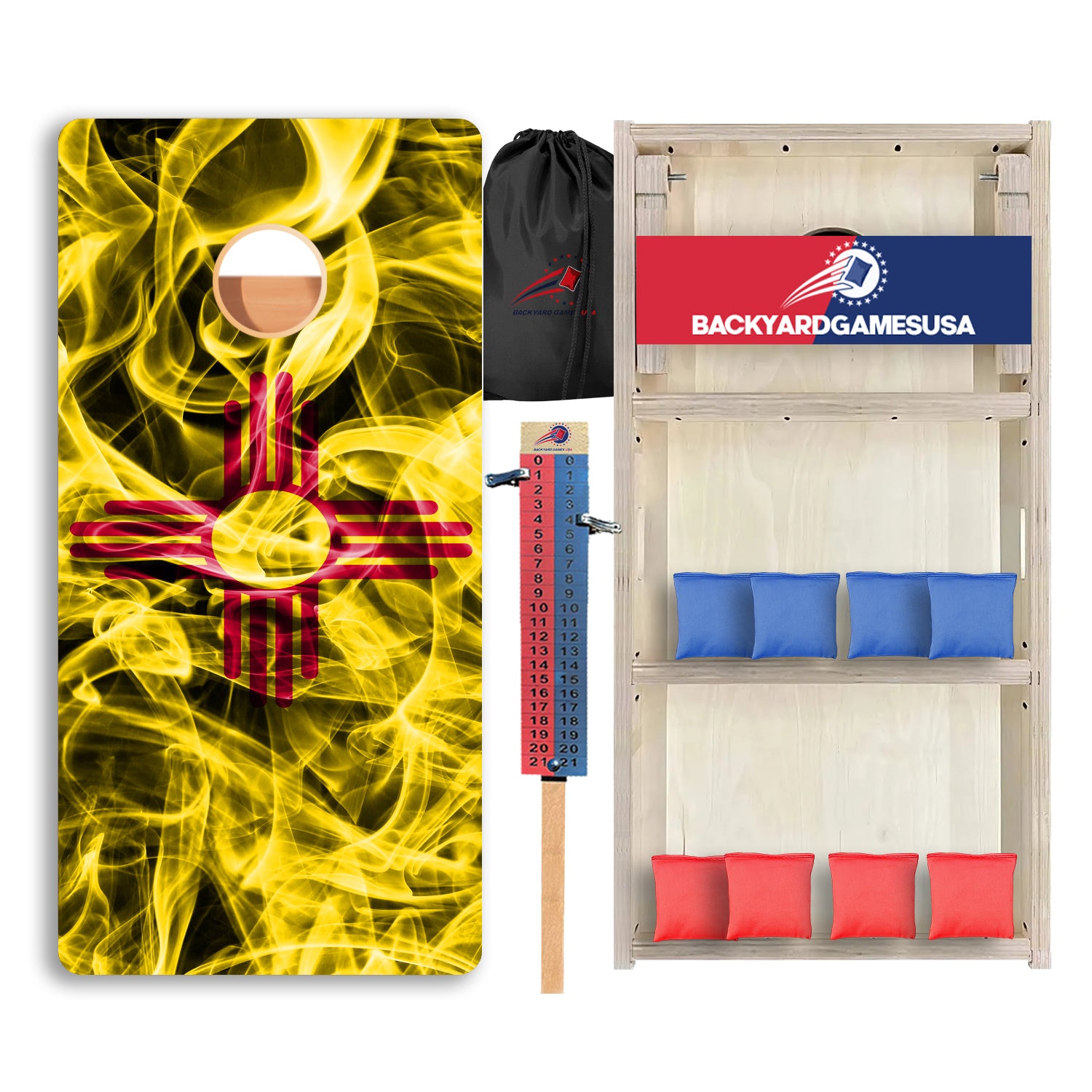 New Mexico Windy Flag Professional Cornhole Boards