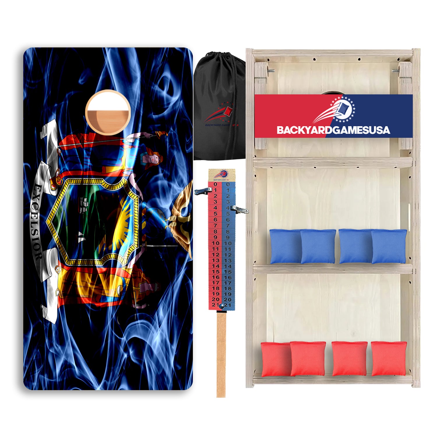 New York Windy Flag Professional Cornhole Boards