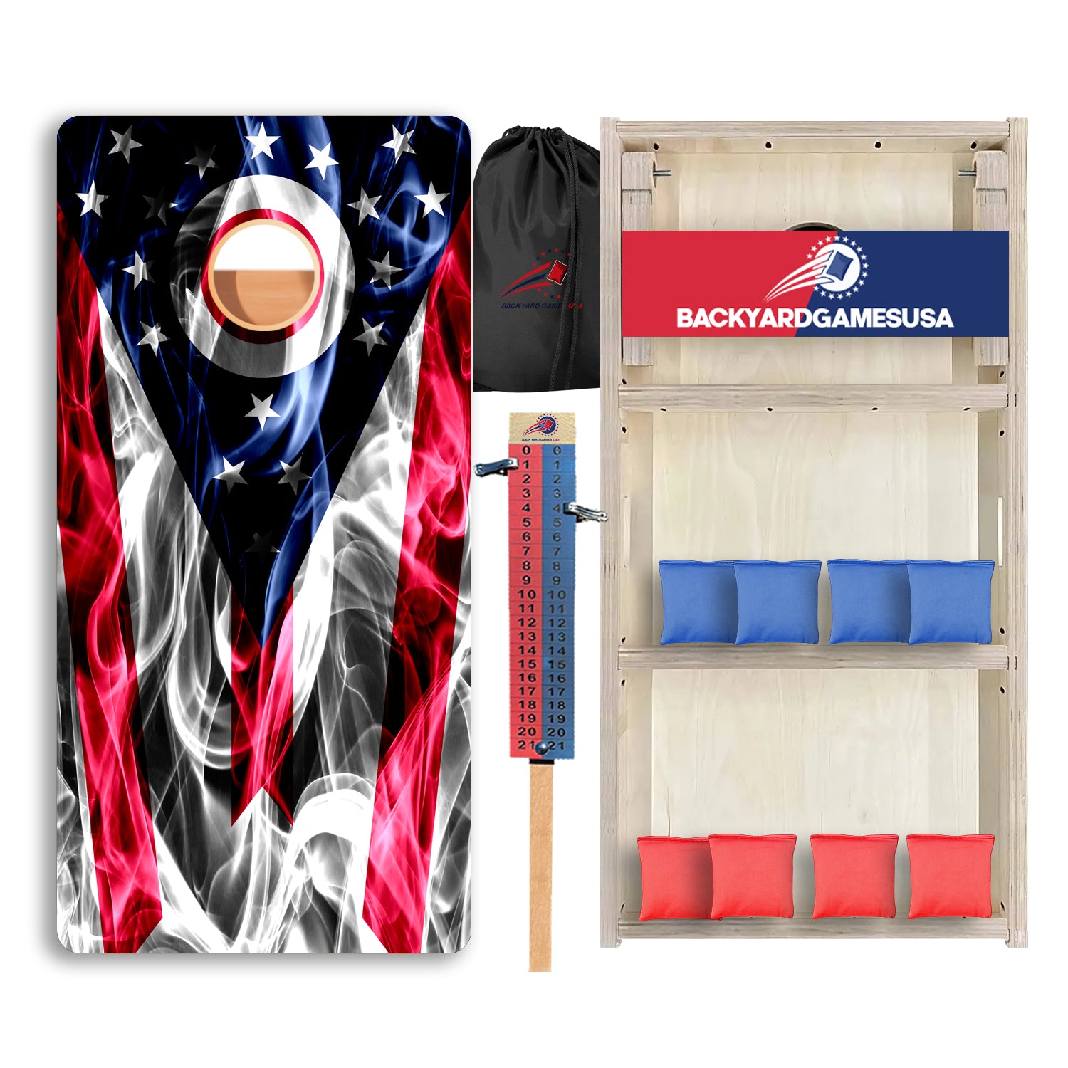 Ohio Windy Flag Professional Cornhole Boards