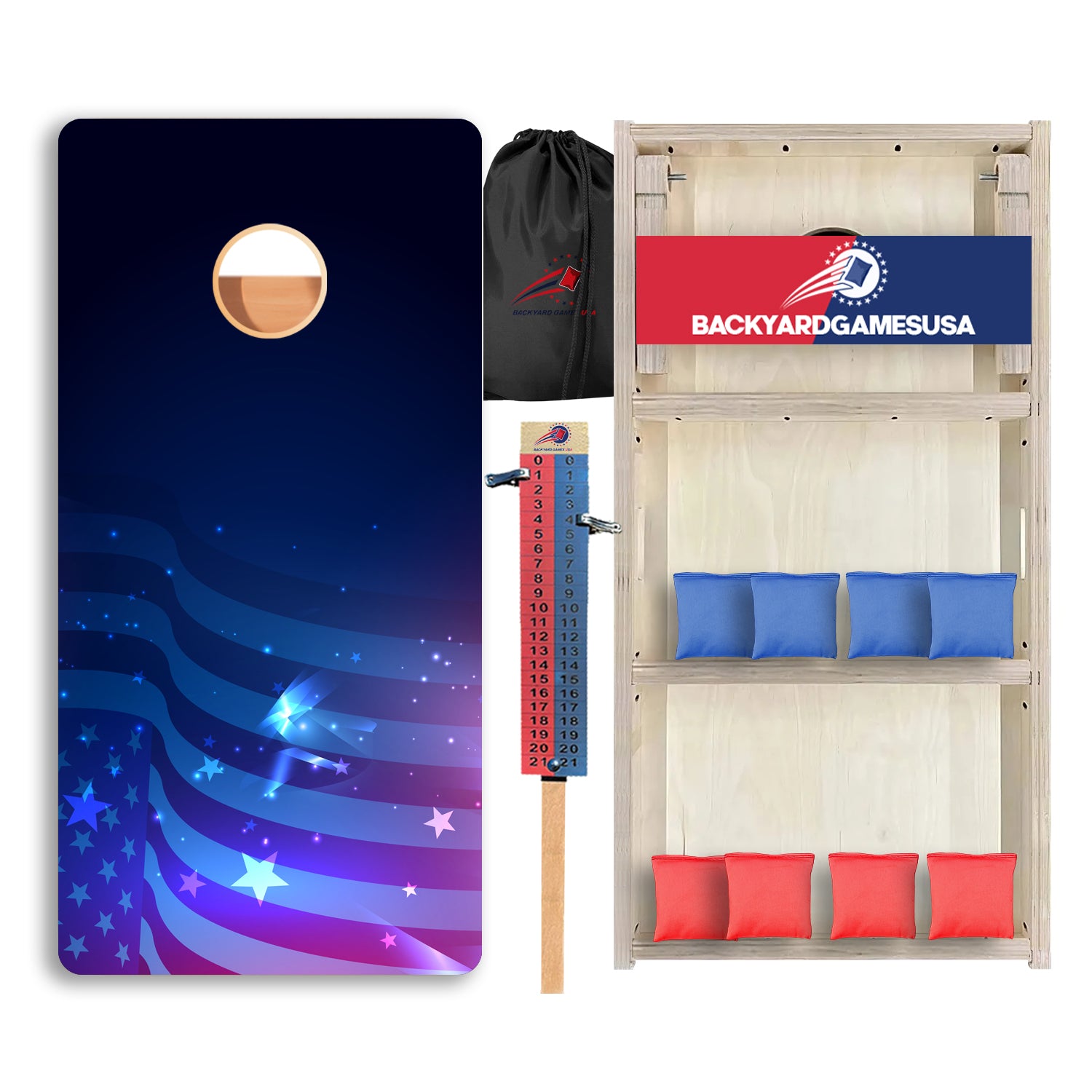 Glowing Flag Professional Cornhole Boards