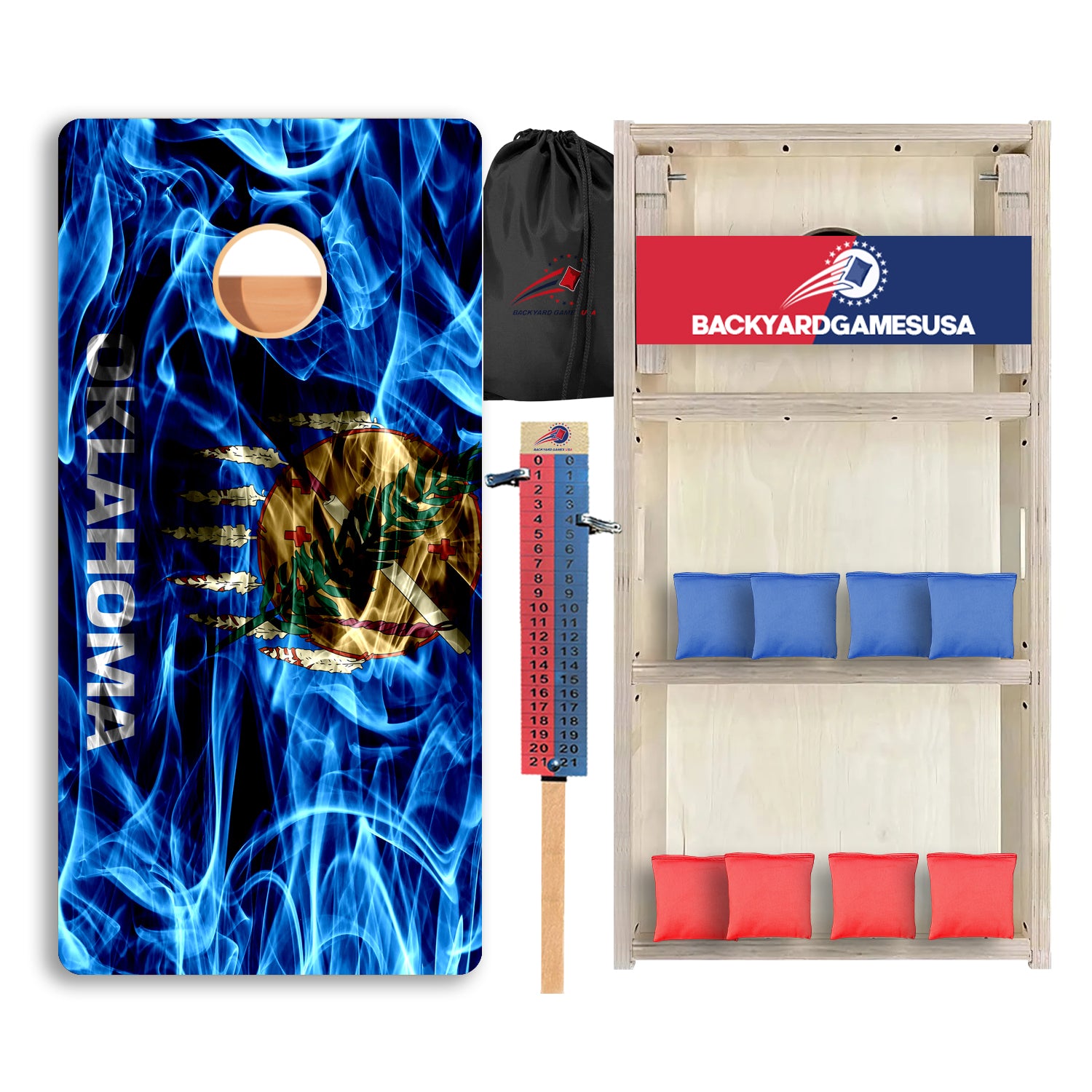 Oklahoma Windy Flag Professional Cornhole Boards