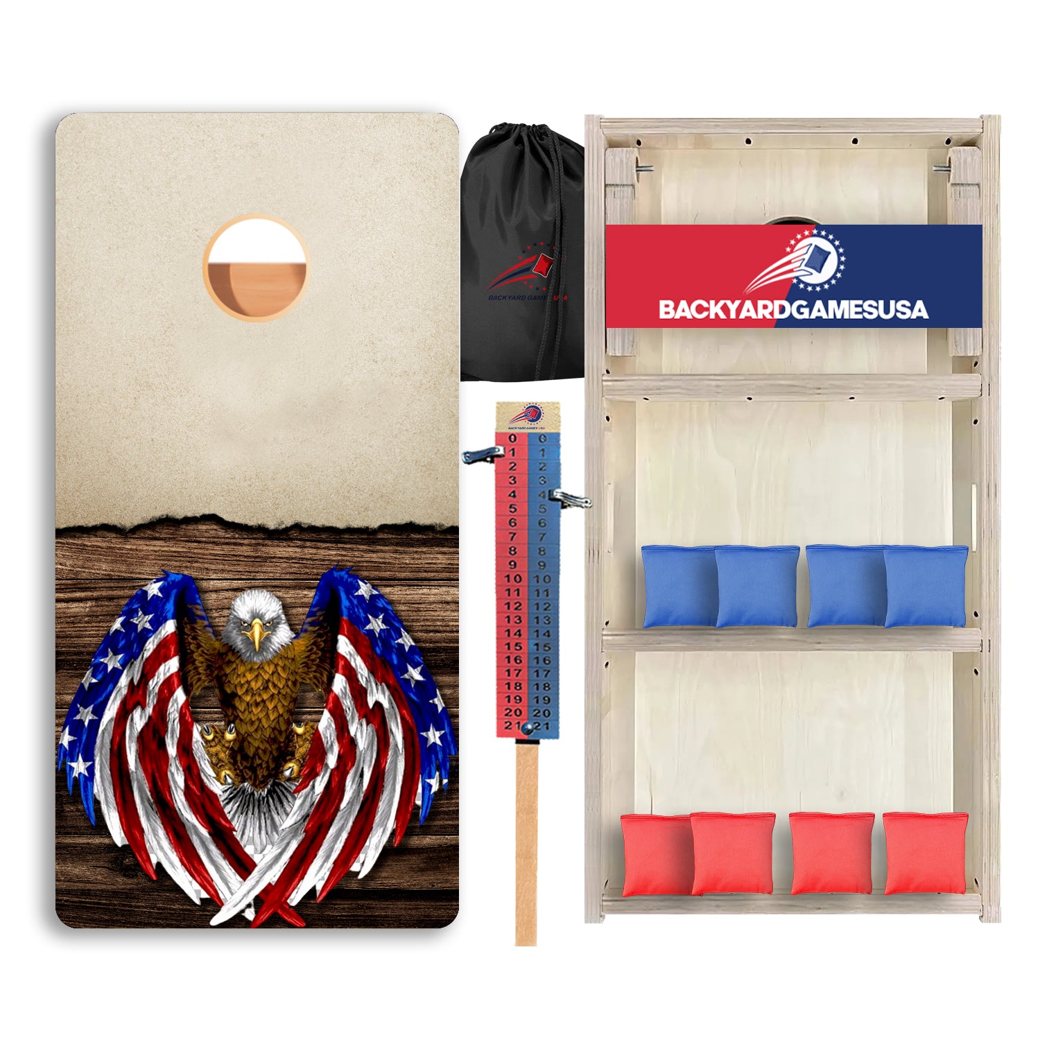 Split Wood American Eagle Professional Cornhole Boards