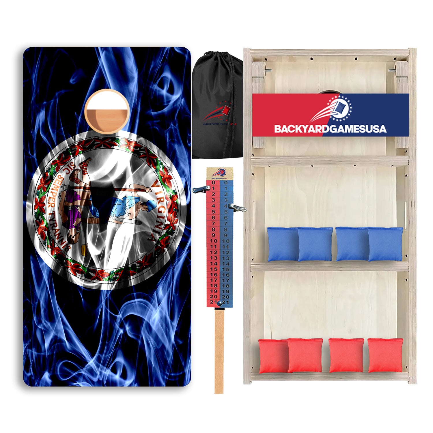 Virginia Windy Flag Professional Cornhole Boards