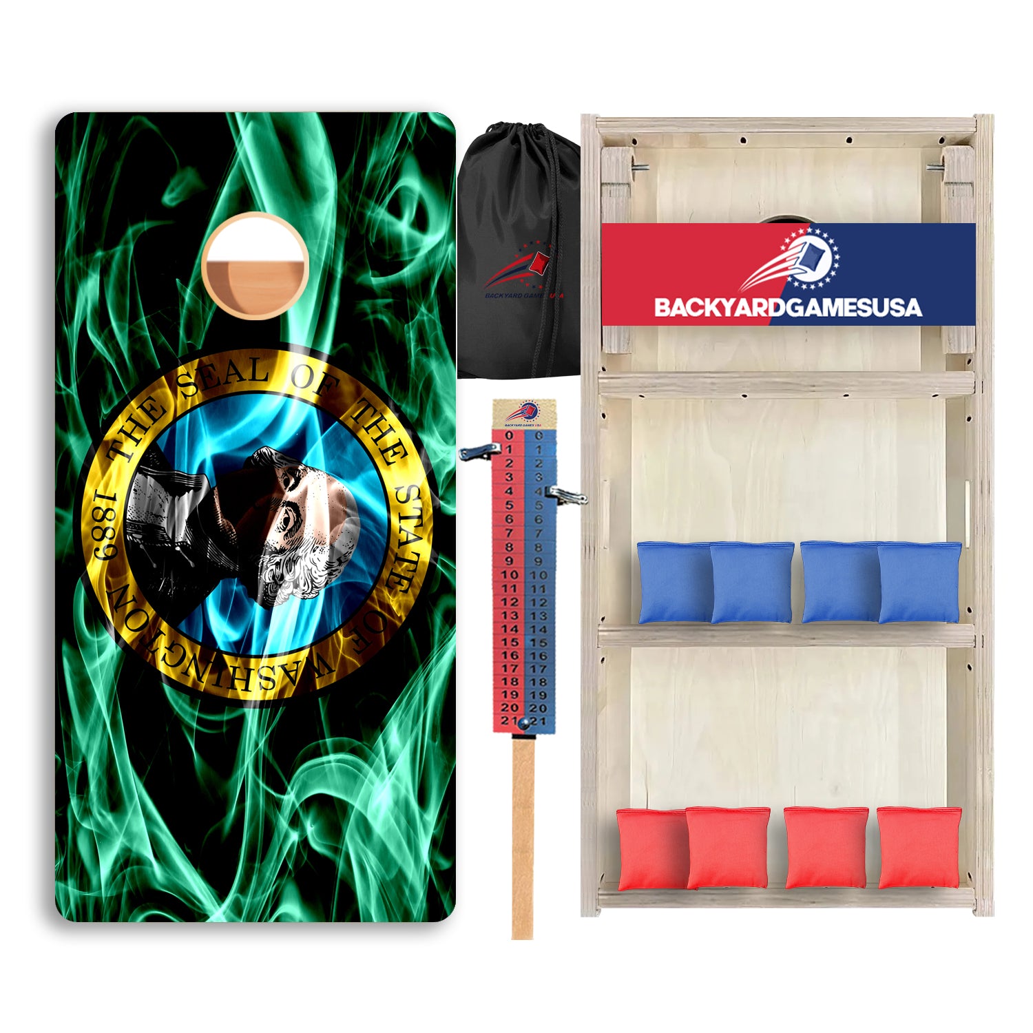 Washington Windy Flag Professional Cornhole Boards