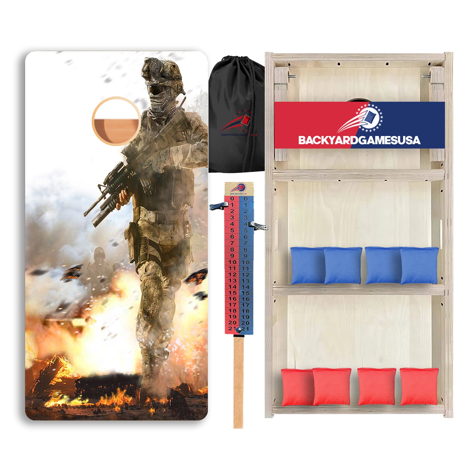 Soldier Battle Professional Cornhole Boards