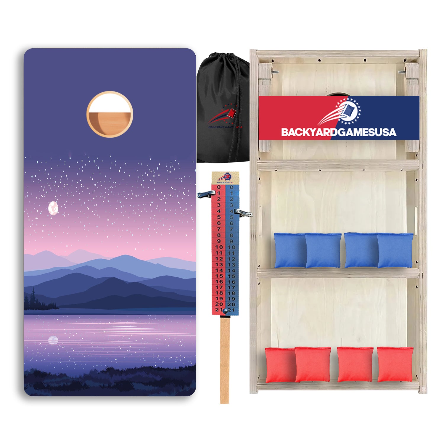 Space Purple Mountain Professional Cornhole Boards