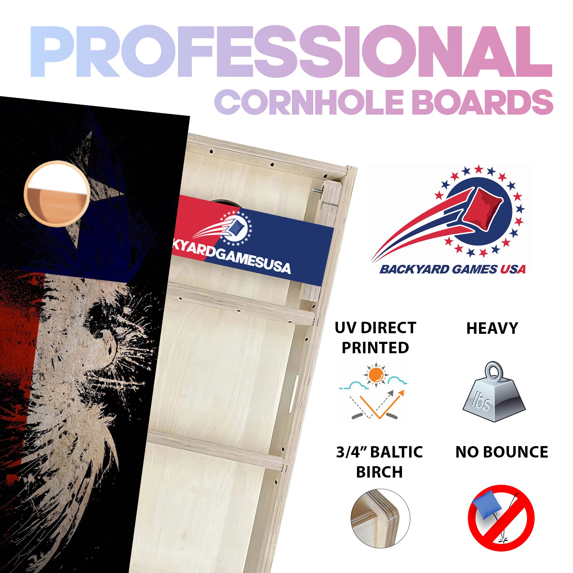 Texas Professional Cornhole Boards
