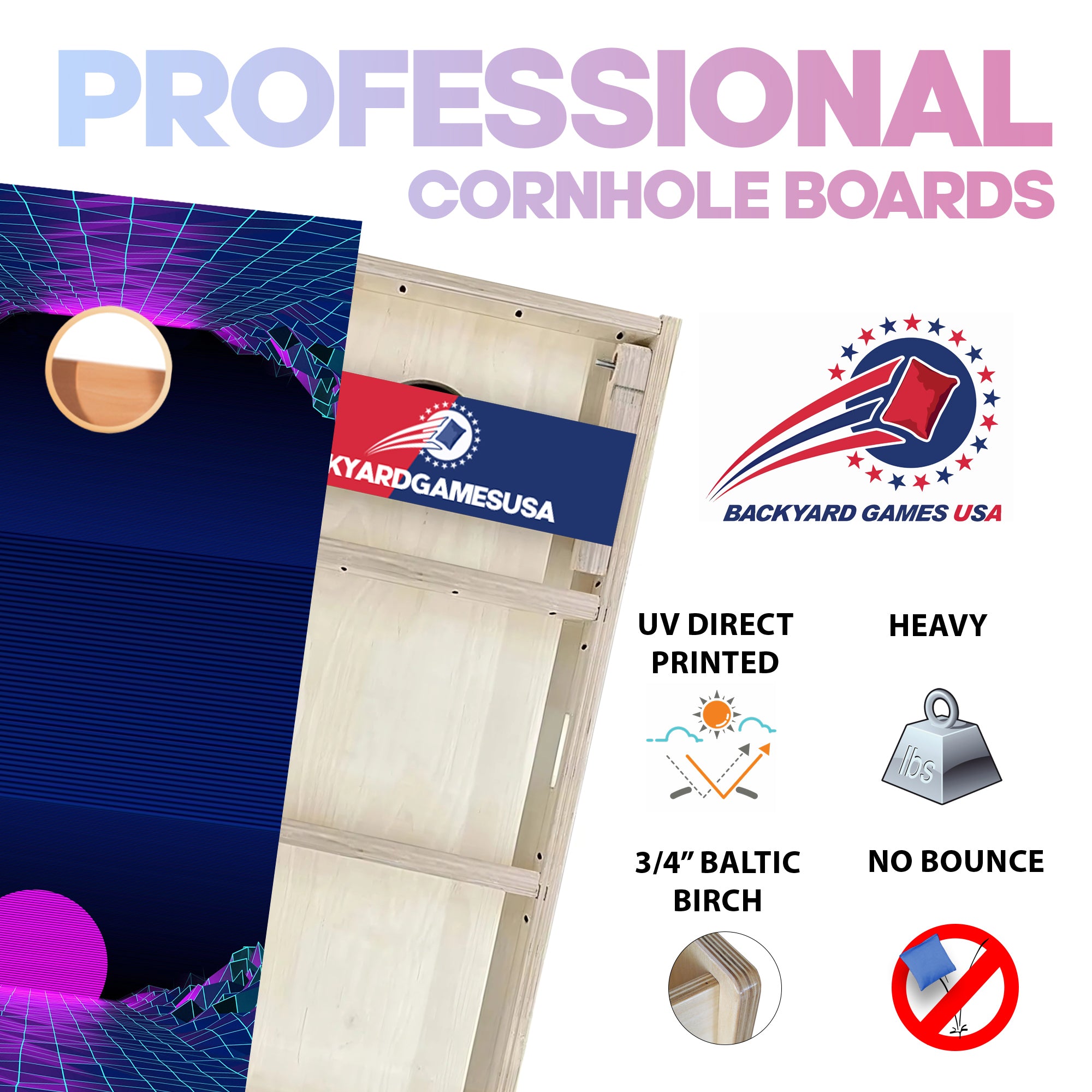 Digital Sun Professional Cornhole Boards