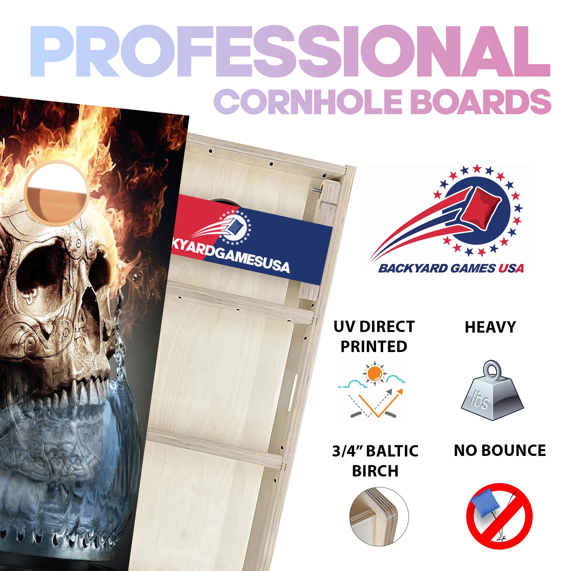 Melting Glass Professional Cornhole Boards