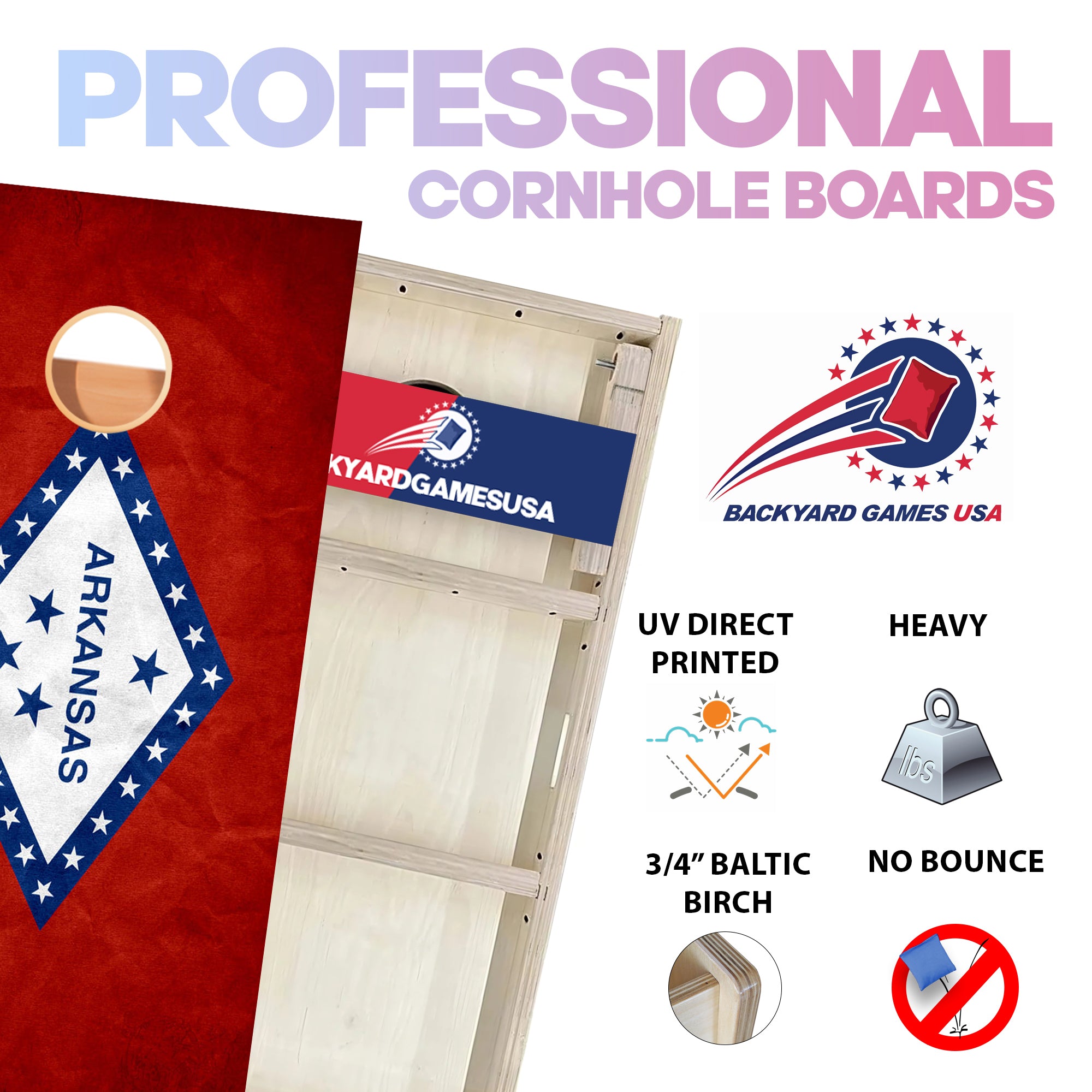 Arkansas Professional Cornhole Boards
