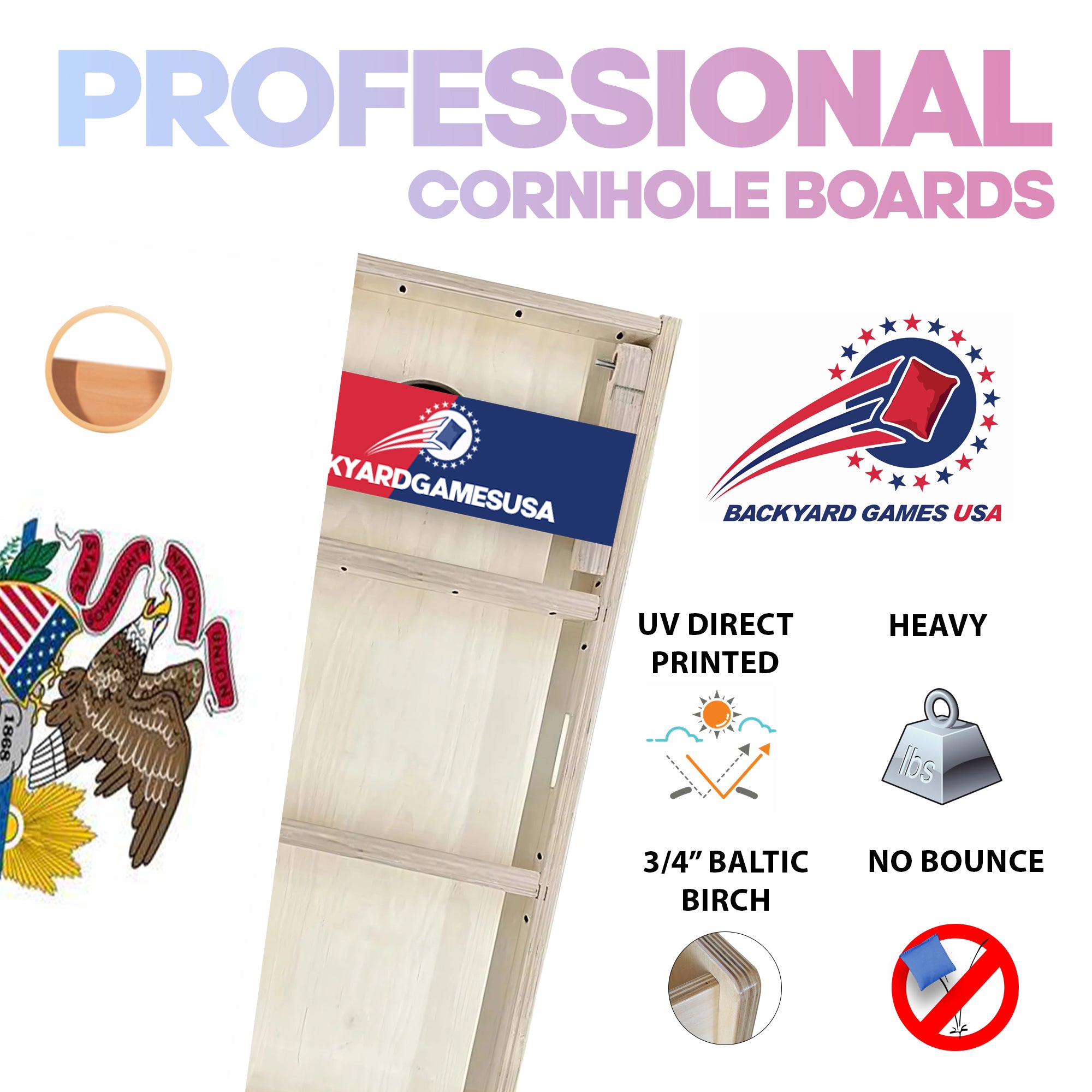 Illinois Professional Cornhole Boards