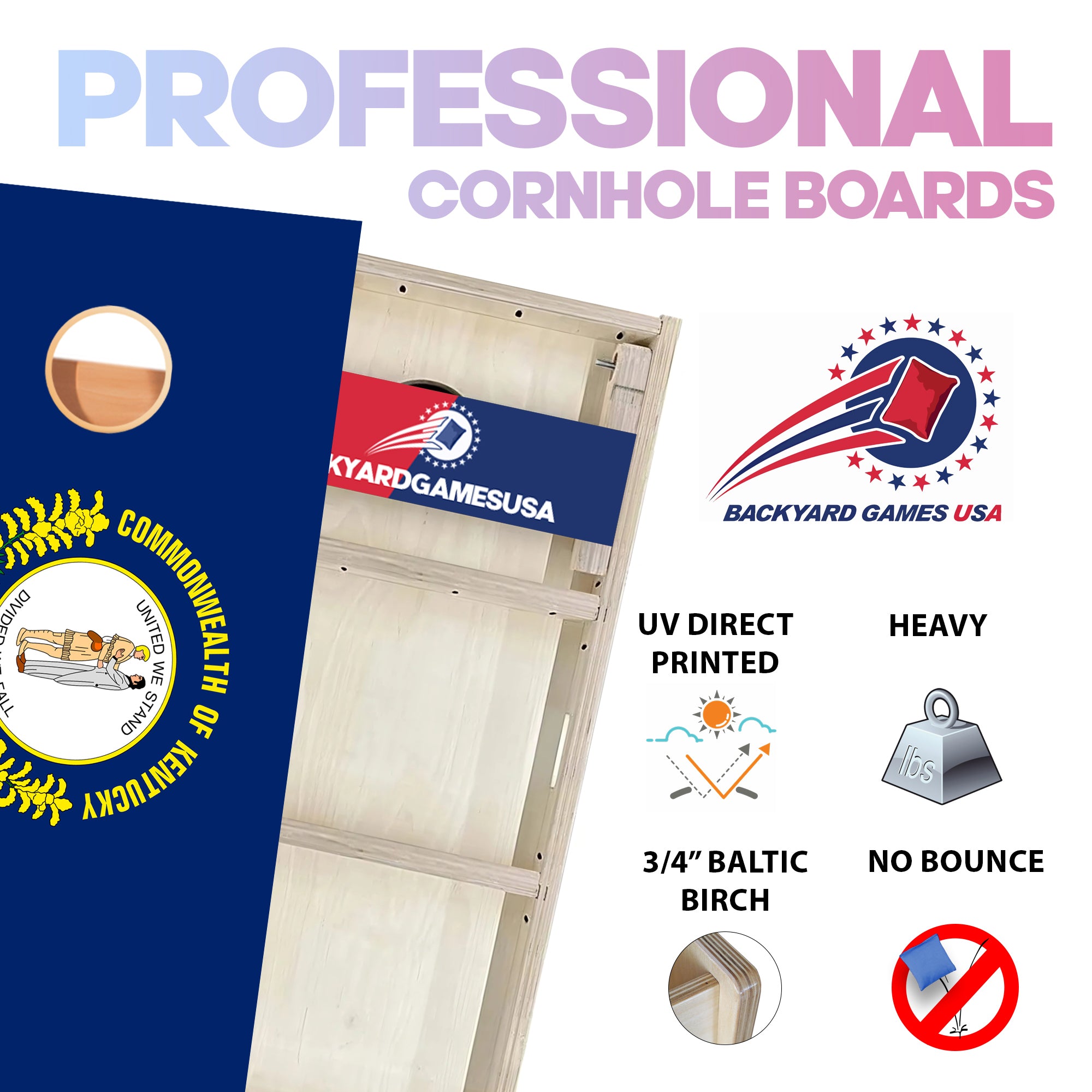 Kentucky Professional Cornhole Boards