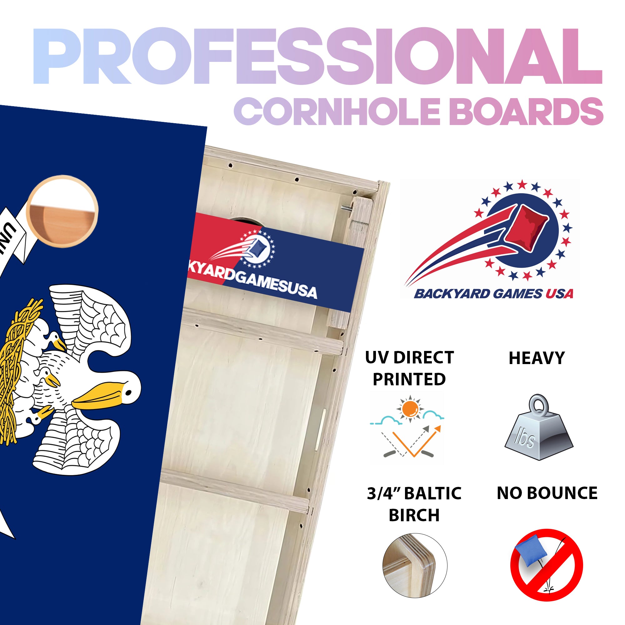 Louisiana Professional Cornhole Boards