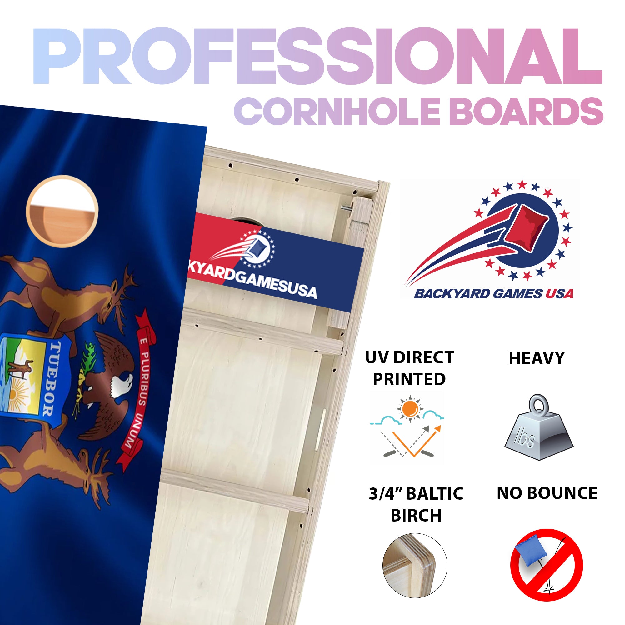Michigan Professional Cornhole Boards