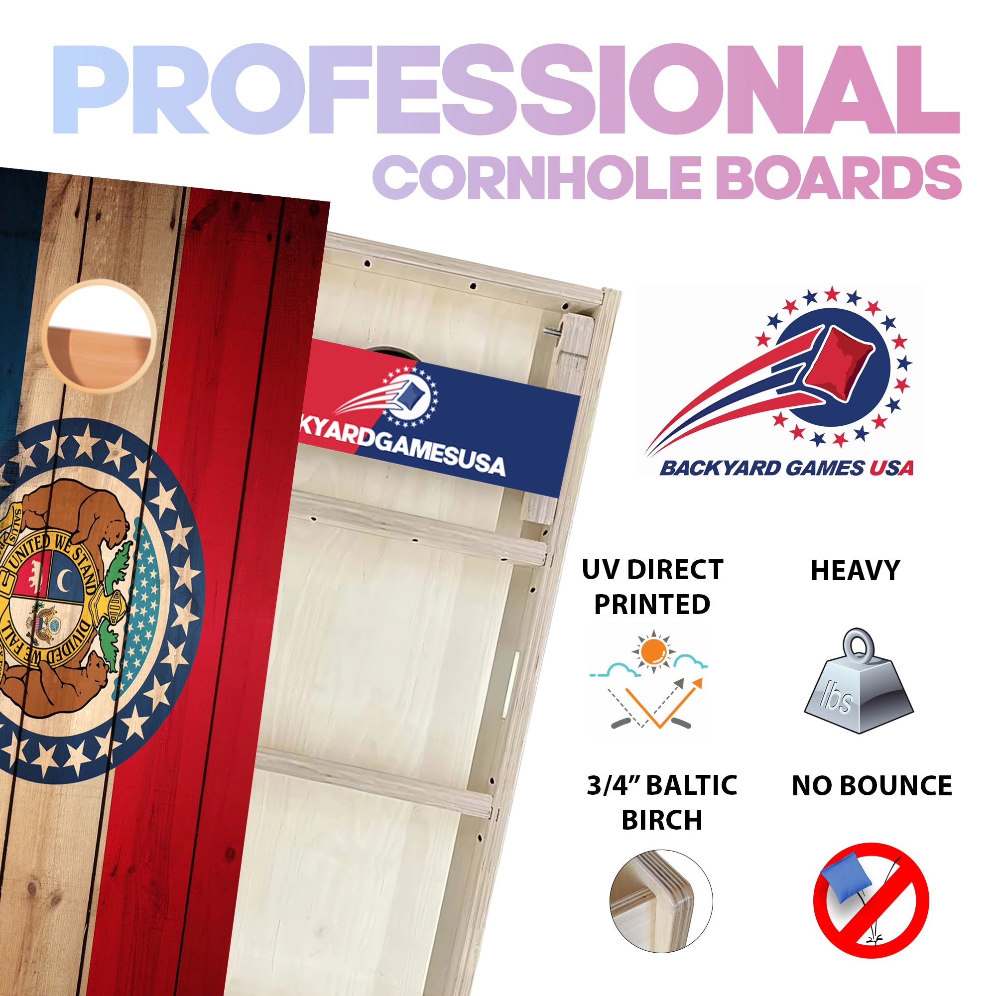 Missouri Professional Cornhole Boards