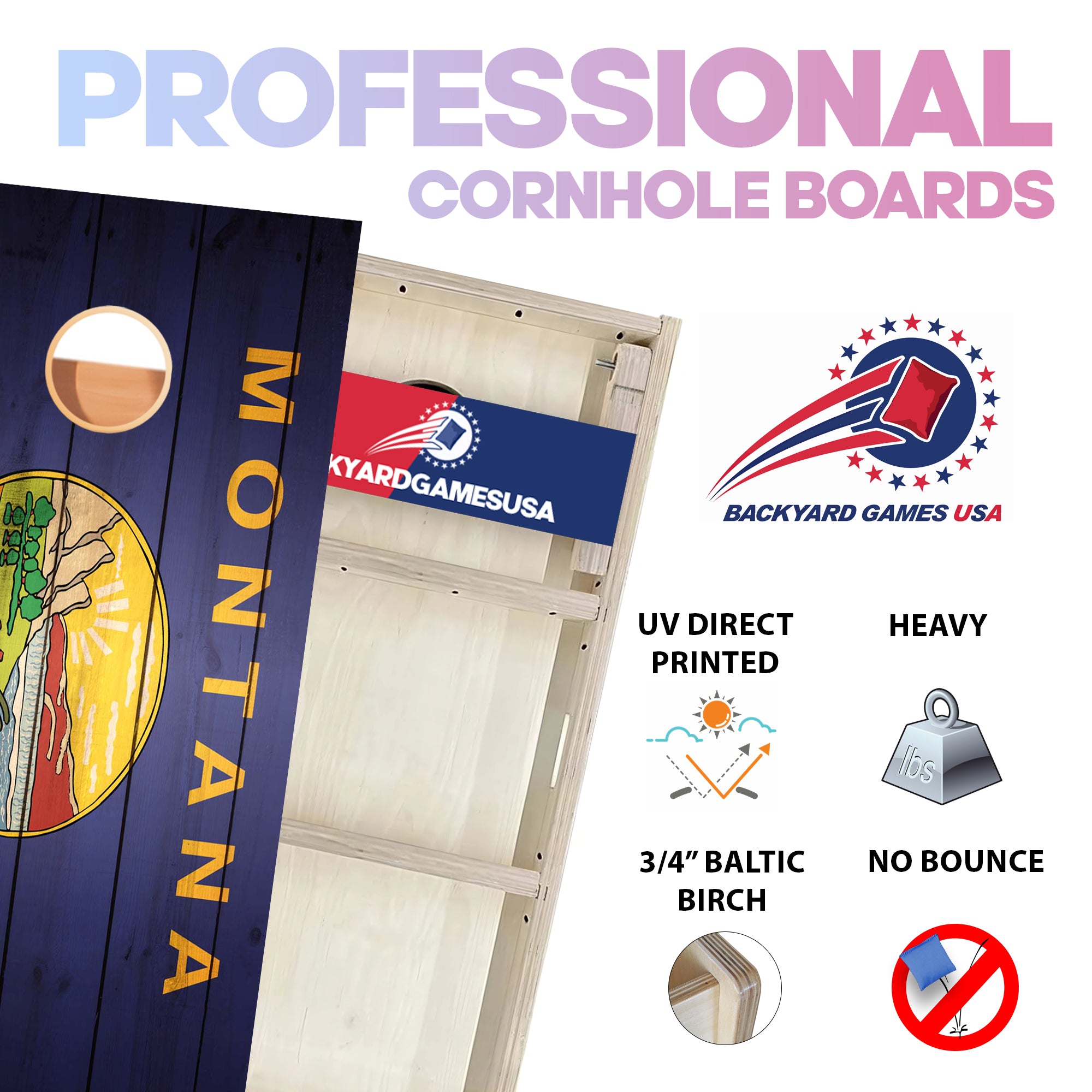 Montana Professional Cornhole Boards