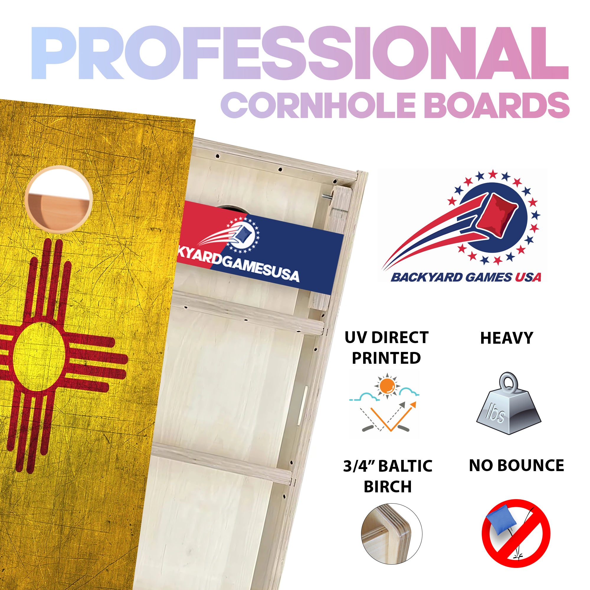 New Mexico Professional Cornhole Boards