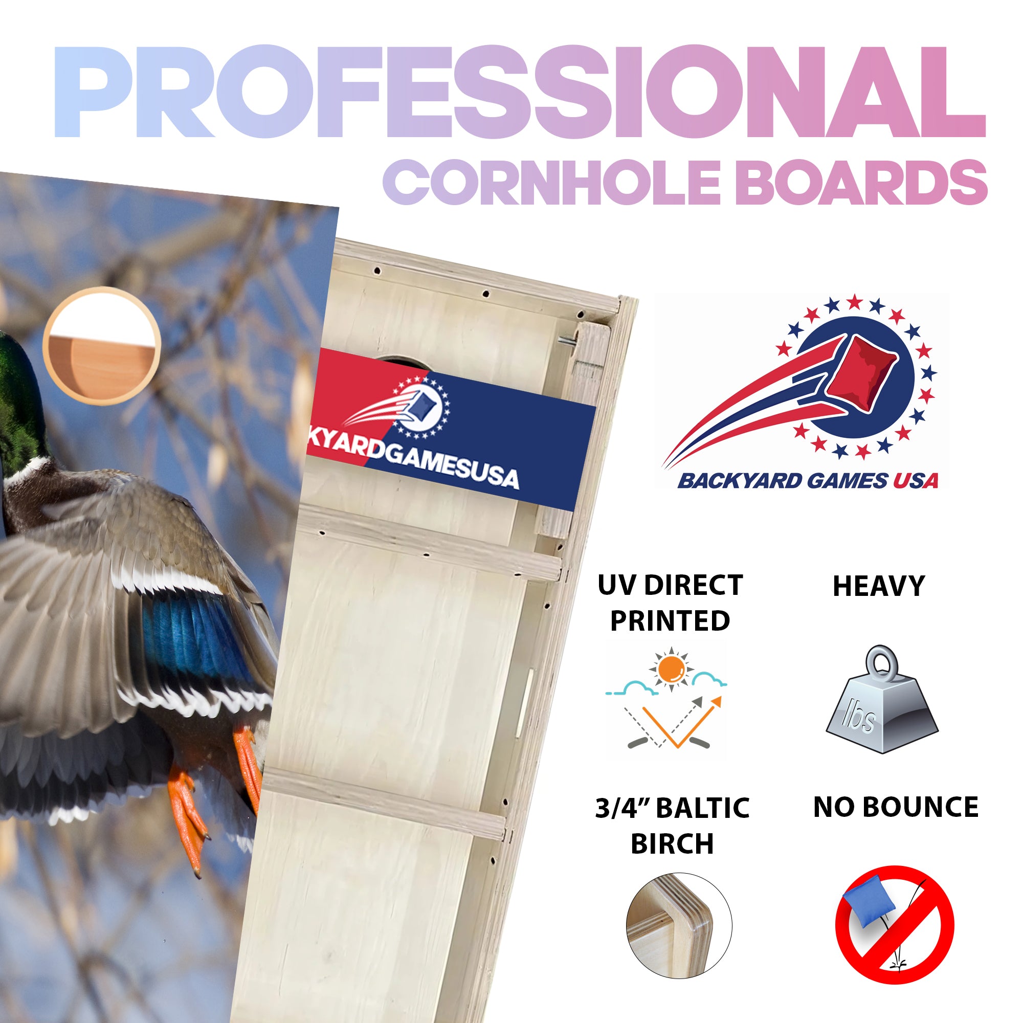 Flying Duck Professional Cornhole Boards