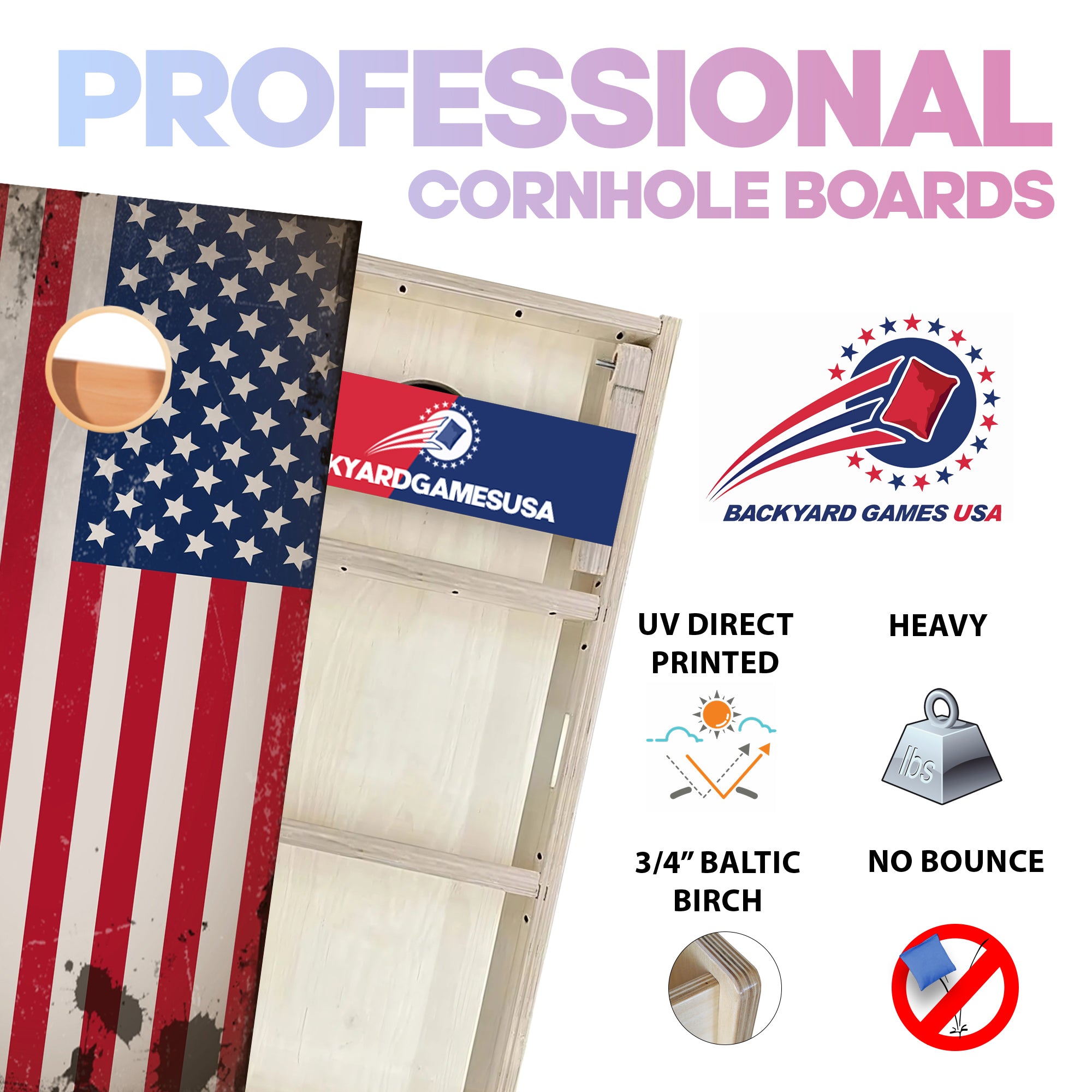 Paint Flag Professional Cornhole Boards