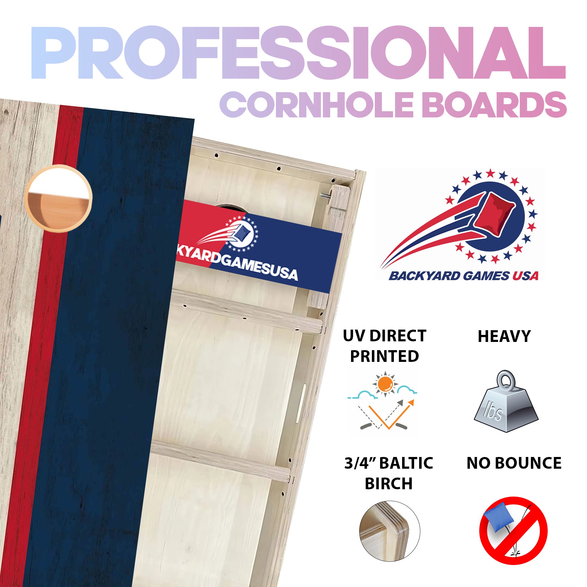 Chicago Cubs Professional Cornhole Boards